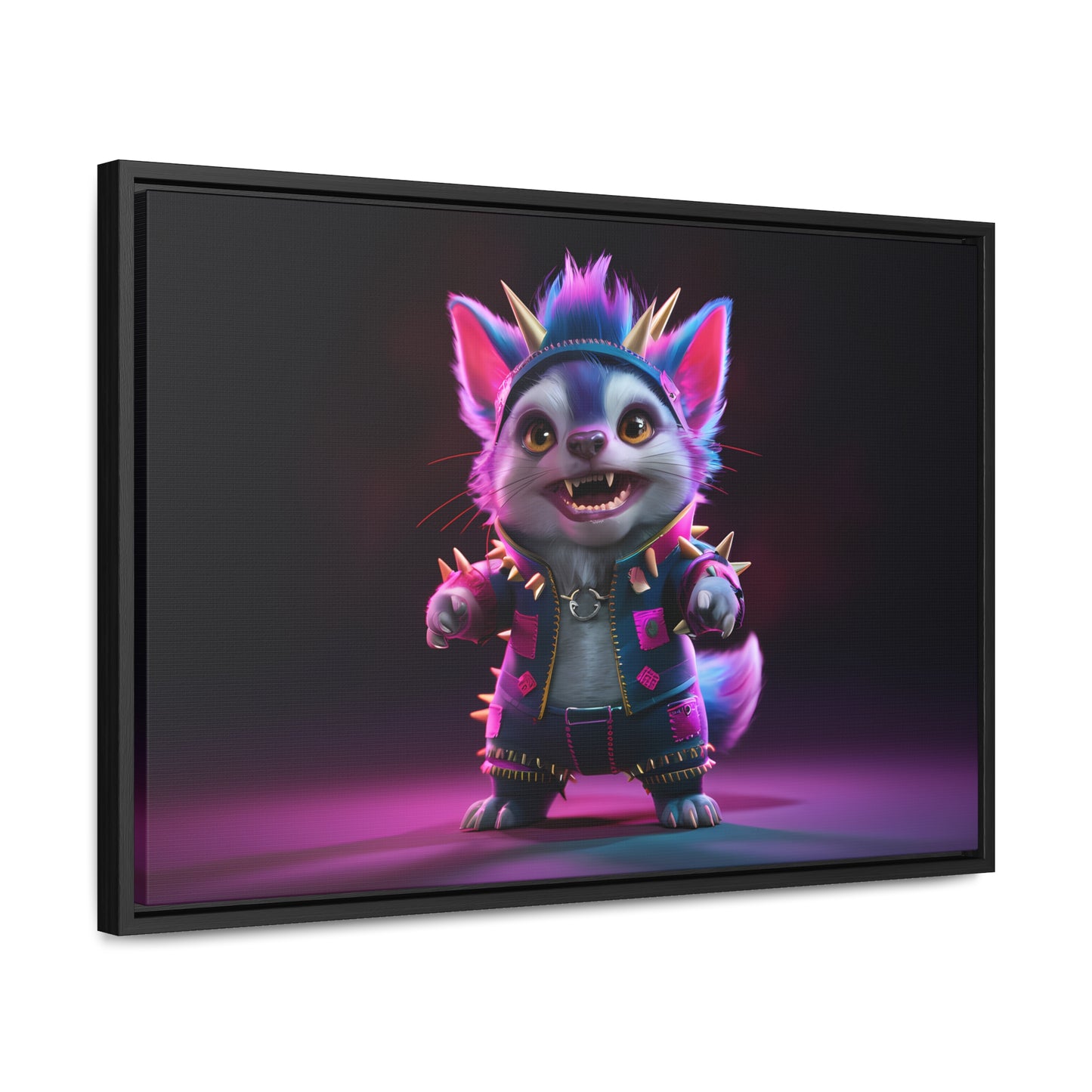 Punk Feline Fury - Gallery Canvas Wraps, Horizontal Frame