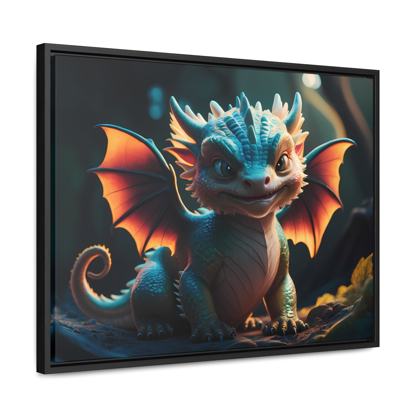 "Forest Guardian Hatchling" - Gallery Canvas Wraps, Horizontal Frame