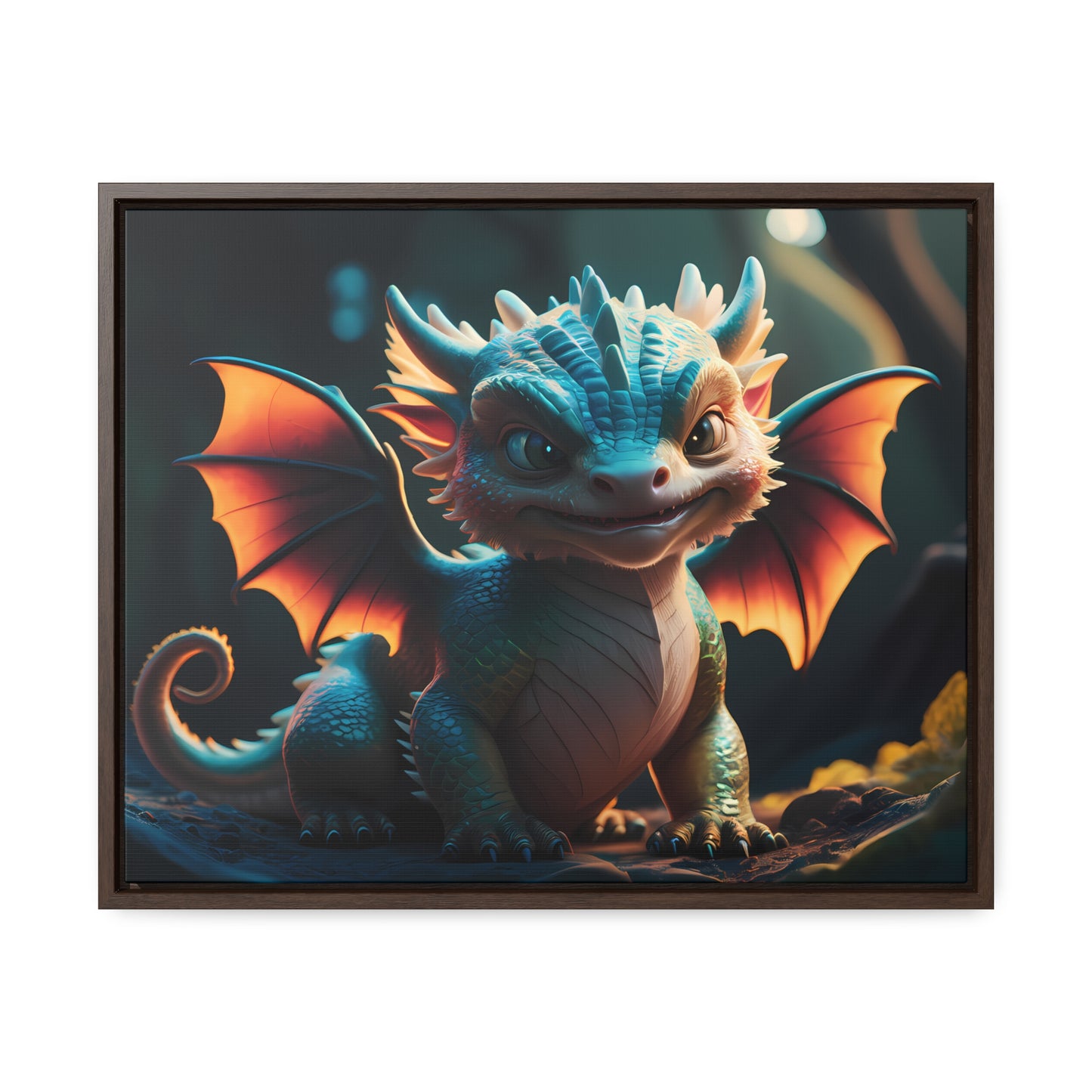 "Forest Guardian Hatchling" - Gallery Canvas Wraps, Horizontal Frame