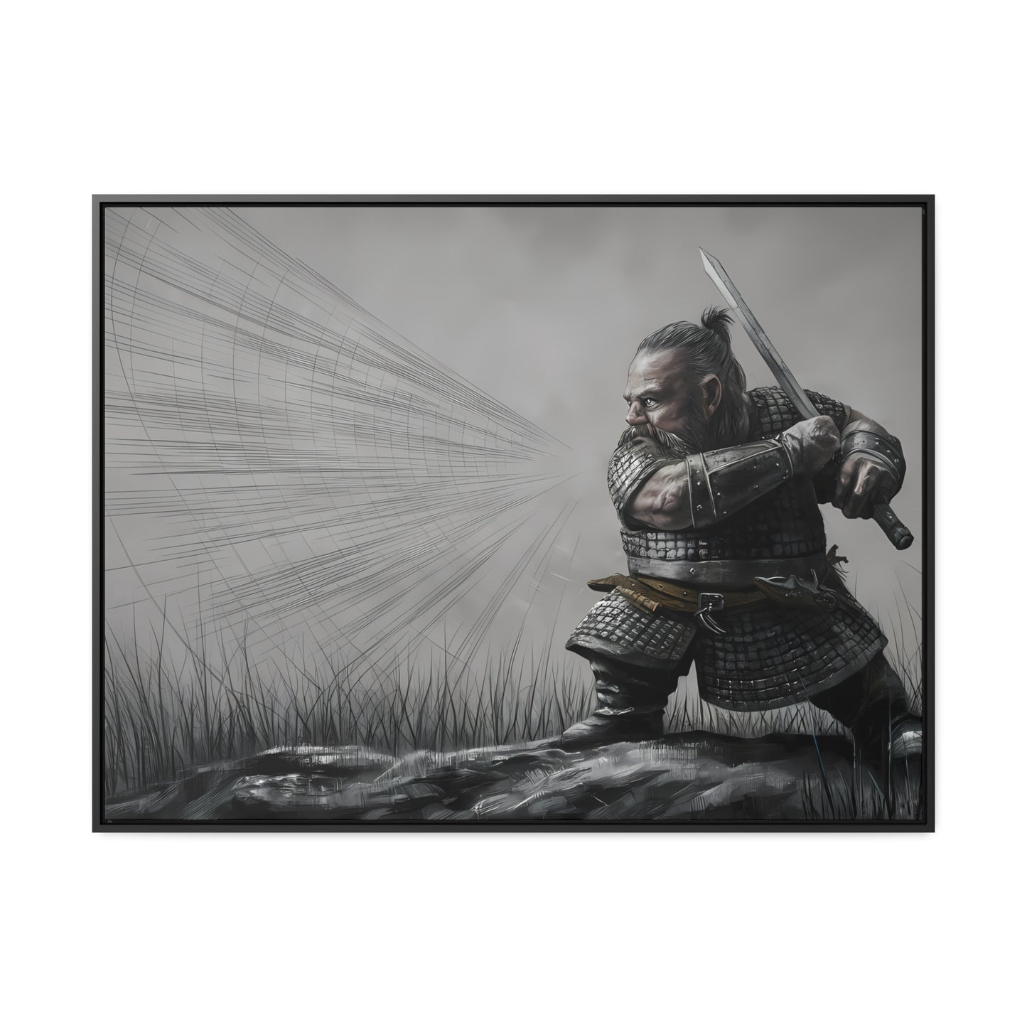 Defender of the Grey Plains - Gallery Canvas Wraps, Horizontal Frame