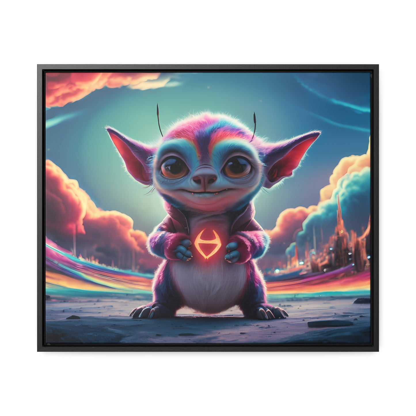 Guardian of the Cosmic Heart - Gallery Canvas Wraps, Horizontal Frame