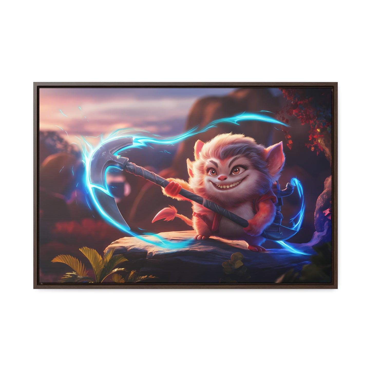 "Glowblade Guardian" - Gallery Canvas Wraps, Horizontal Frame