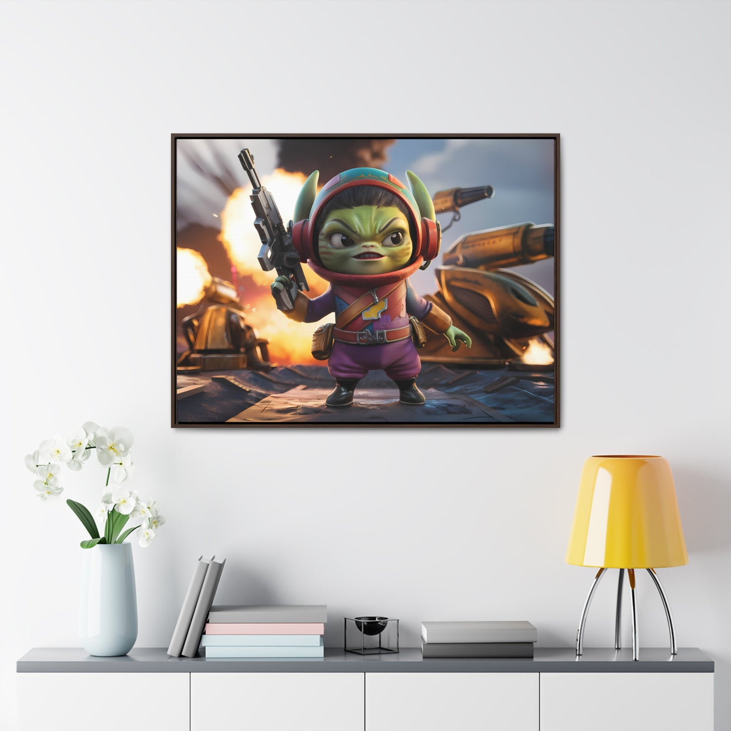 "Galactic Gremlin Commander" - Gallery Canvas Wraps, Horizontal Frame
