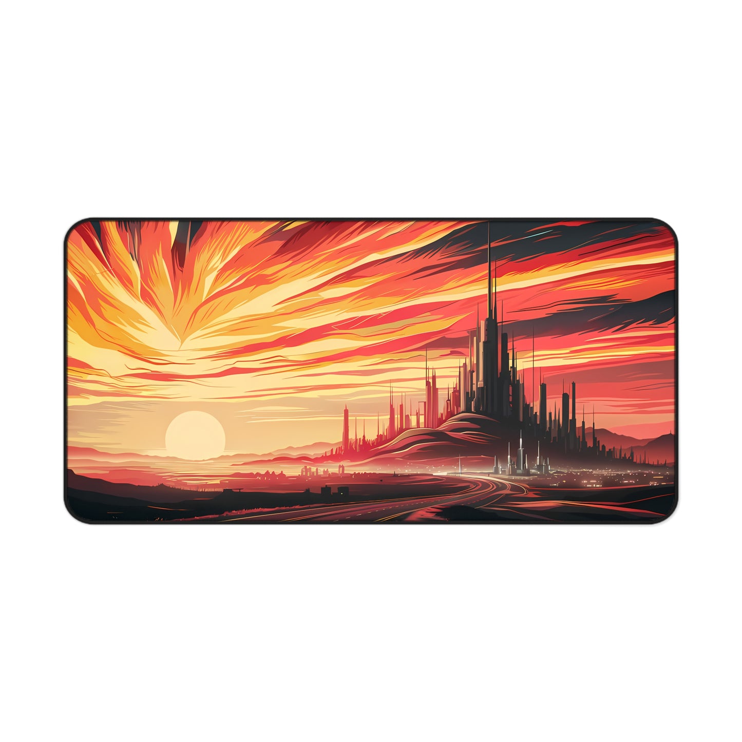"City of the Setting Sun" - Desk Mat