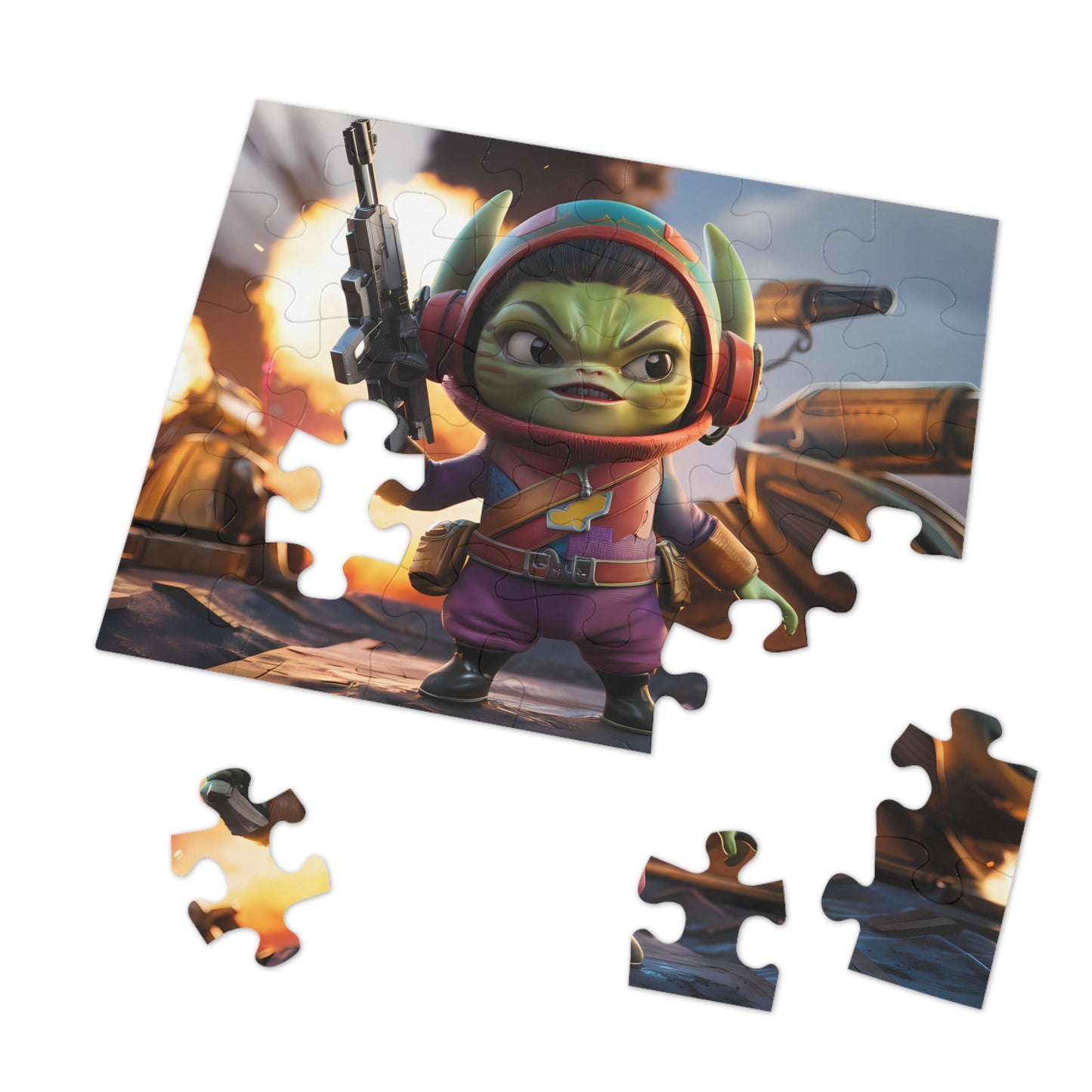 Space Commando in Action - Jigsaw Puzzle (30, 110, 252, 500,1000-Piece)