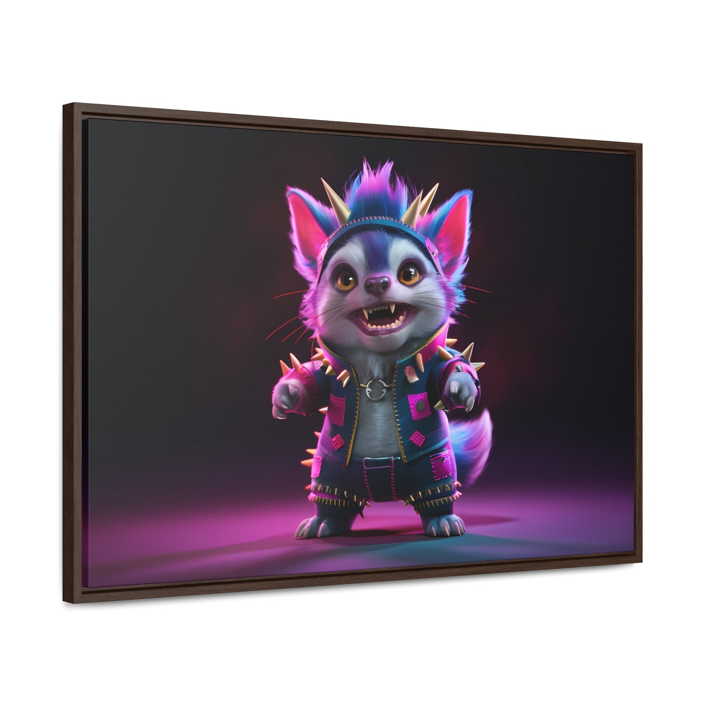 Punk Feline Fury - Gallery Canvas Wraps, Horizontal Frame