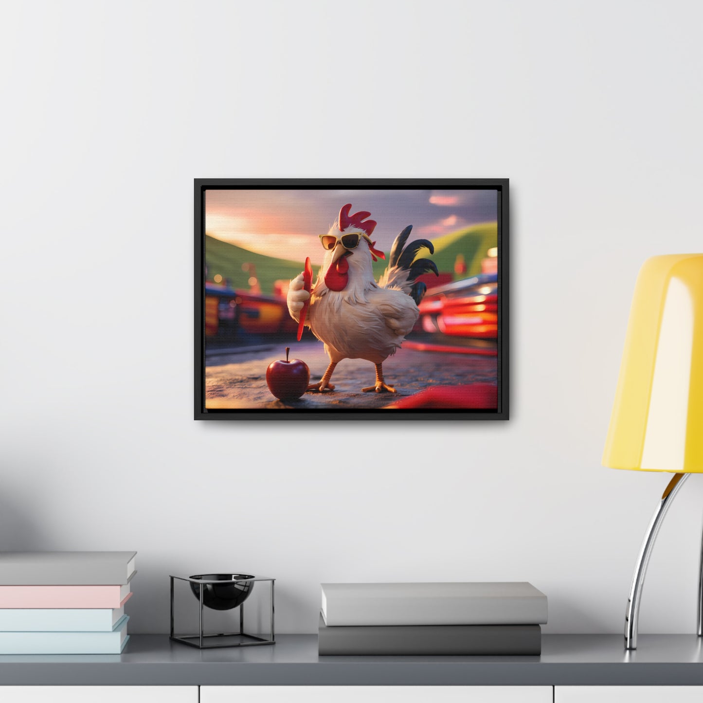 Cool Rooster at the Carnival - Gallery Canvas Wraps, Horizontal Frame