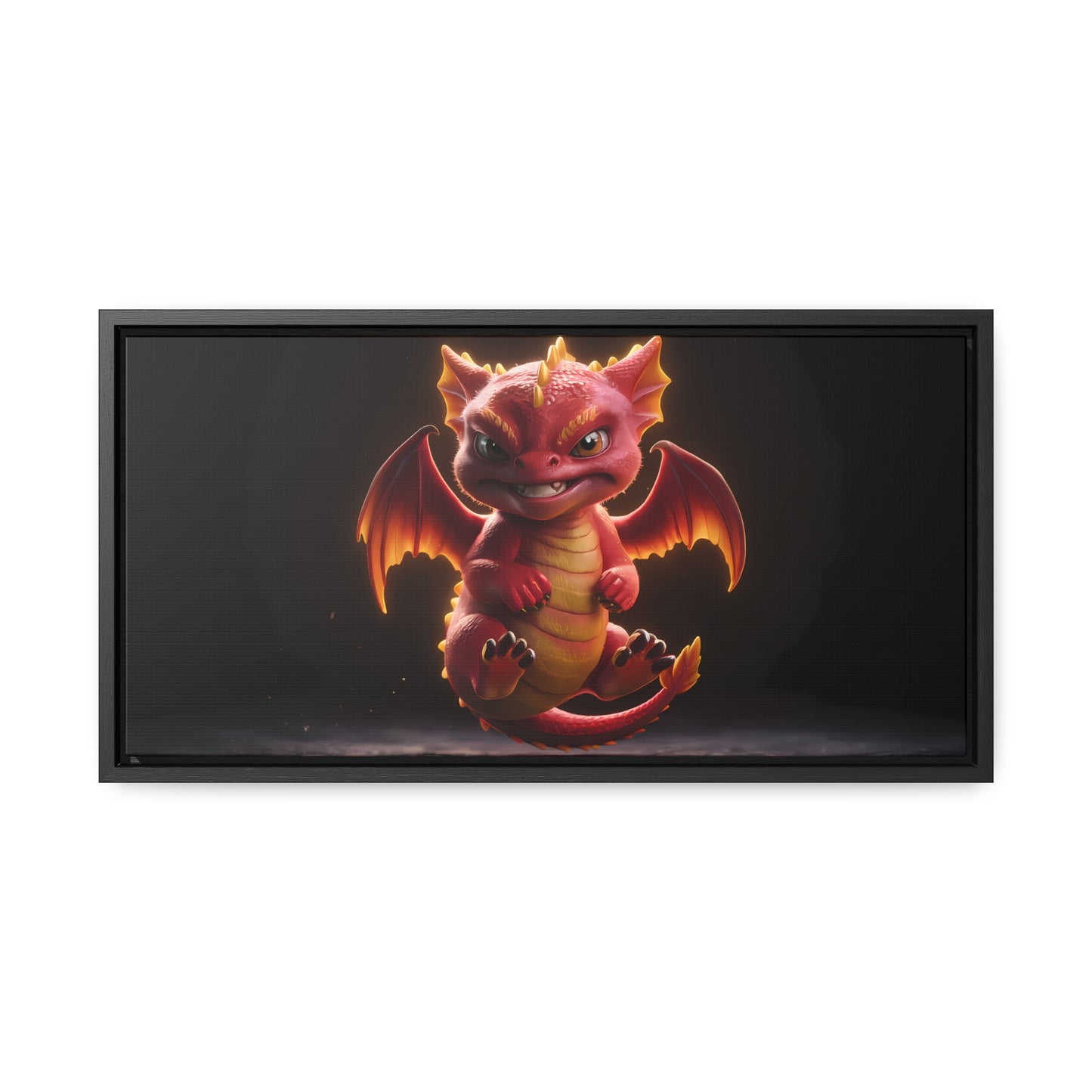 "Fiery Little Guardian" - Gallery Canvas Wraps, Horizontal Frame