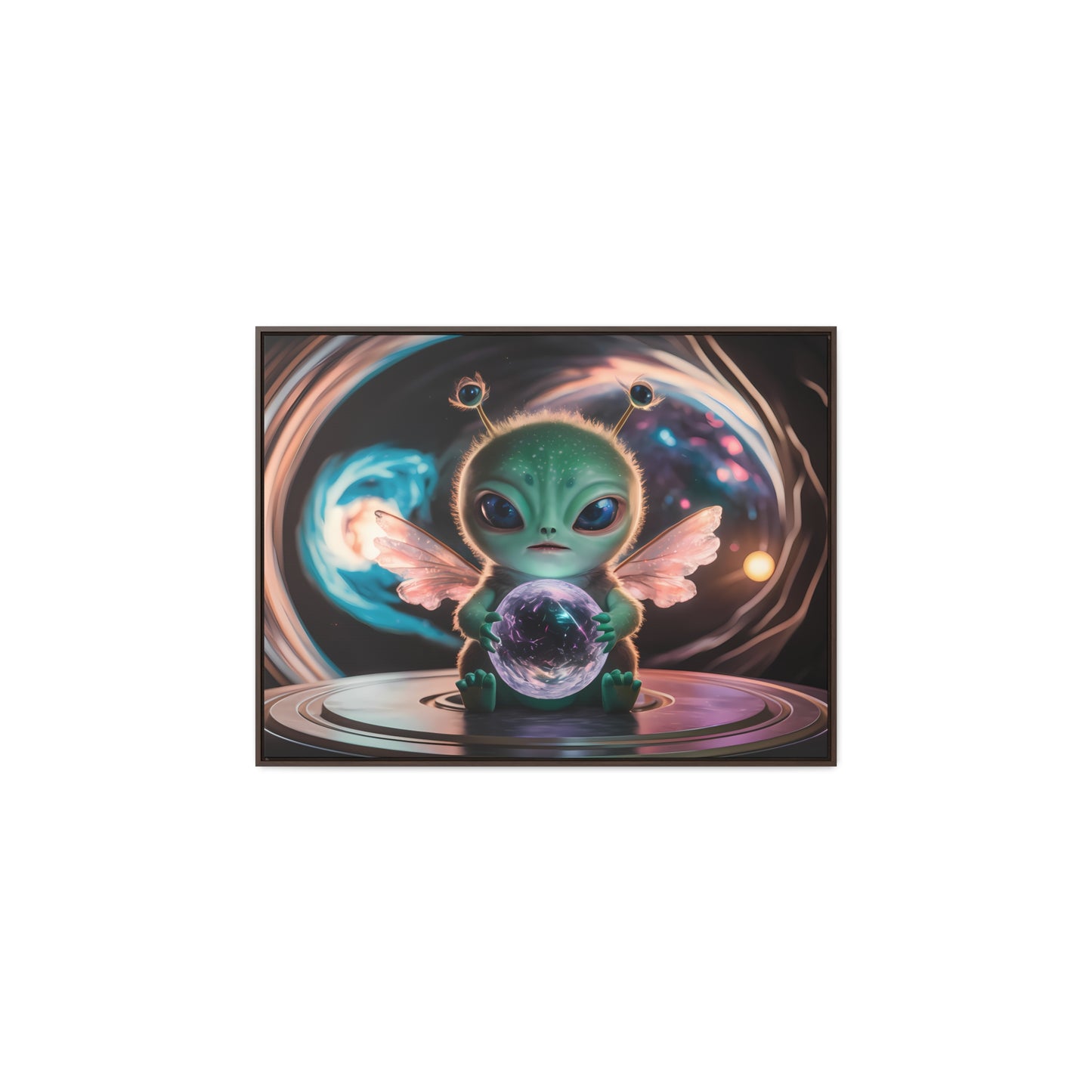 Guardian of the Cosmic Crystal - Gallery Canvas Wraps, Horizontal Frame