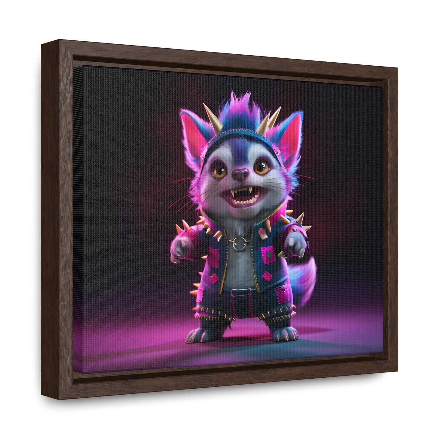 Punk Feline Fury - Gallery Canvas Wraps, Horizontal Frame