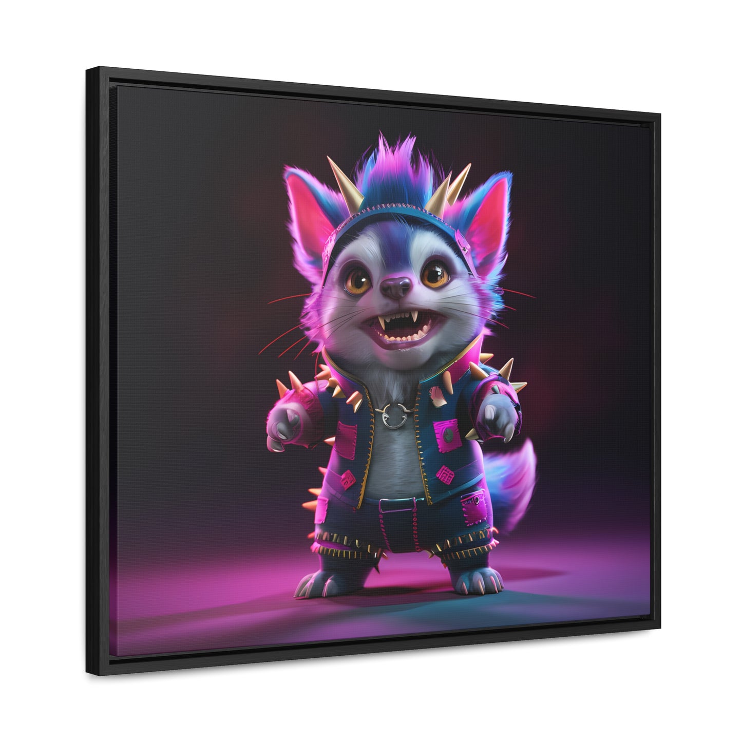 Punk Feline Fury - Gallery Canvas Wraps, Horizontal Frame