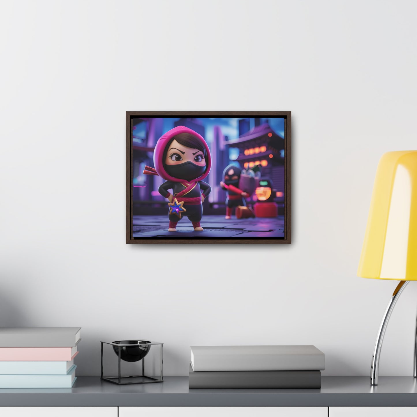 "Midnight Ninja Adventure" - Gallery Canvas Wraps, Horizontal Frame