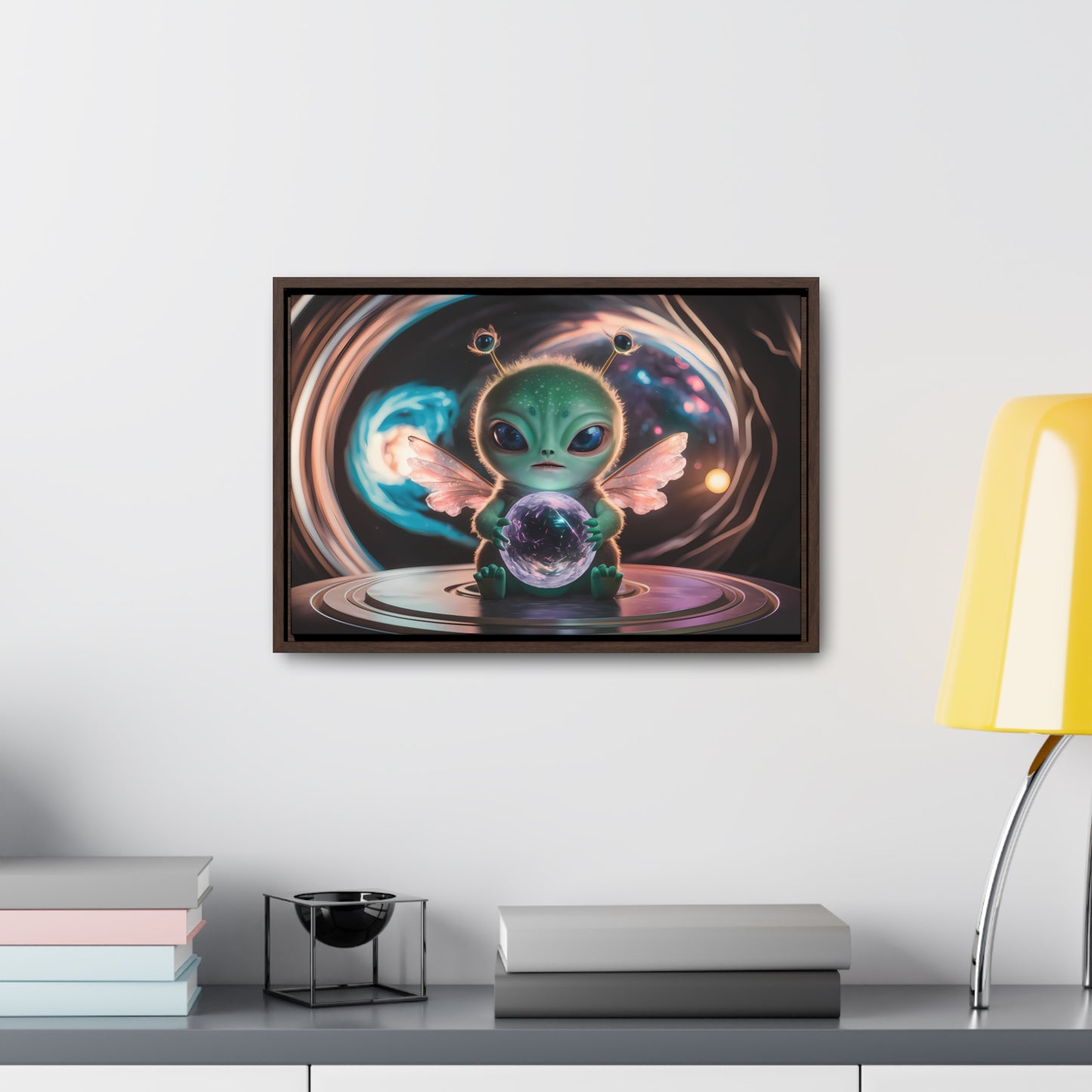 Guardian of the Cosmic Crystal - Gallery Canvas Wraps, Horizontal Frame
