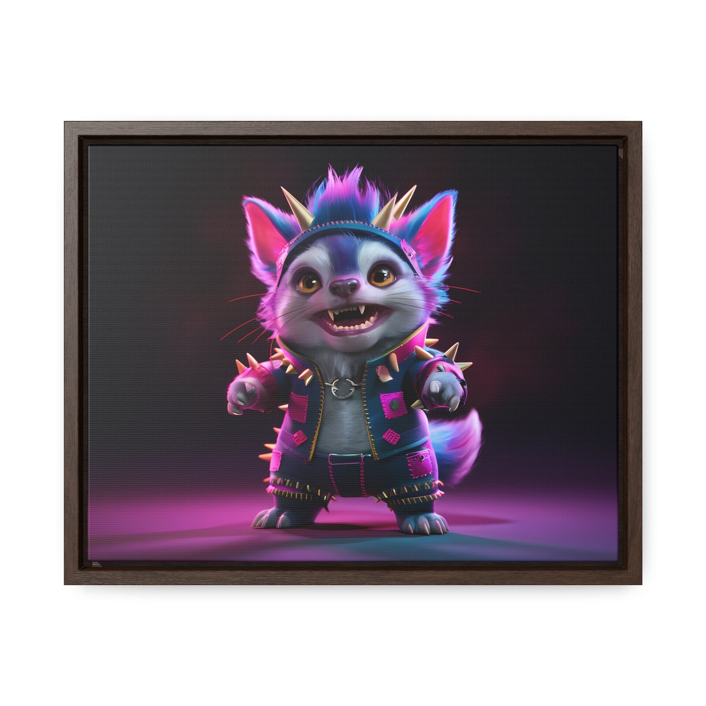 Punk Feline Fury - Gallery Canvas Wraps, Horizontal Frame