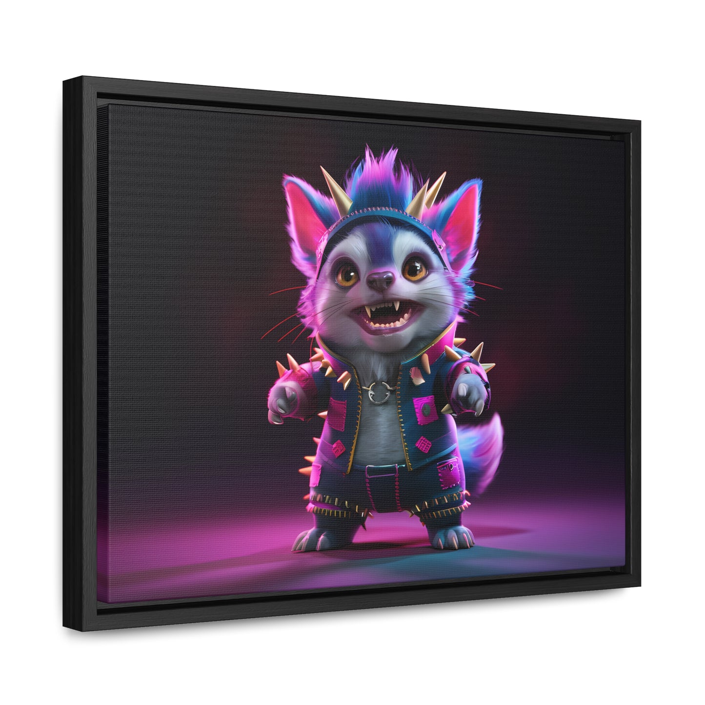 Punk Feline Fury - Gallery Canvas Wraps, Horizontal Frame