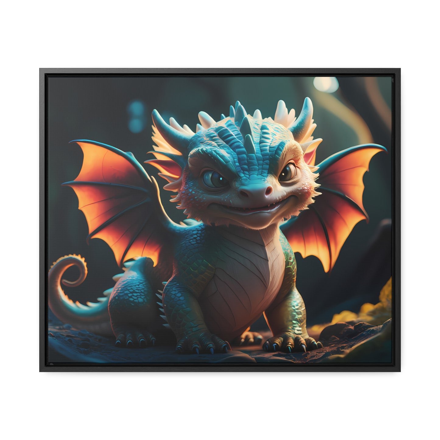 "Forest Guardian Hatchling" - Gallery Canvas Wraps, Horizontal Frame