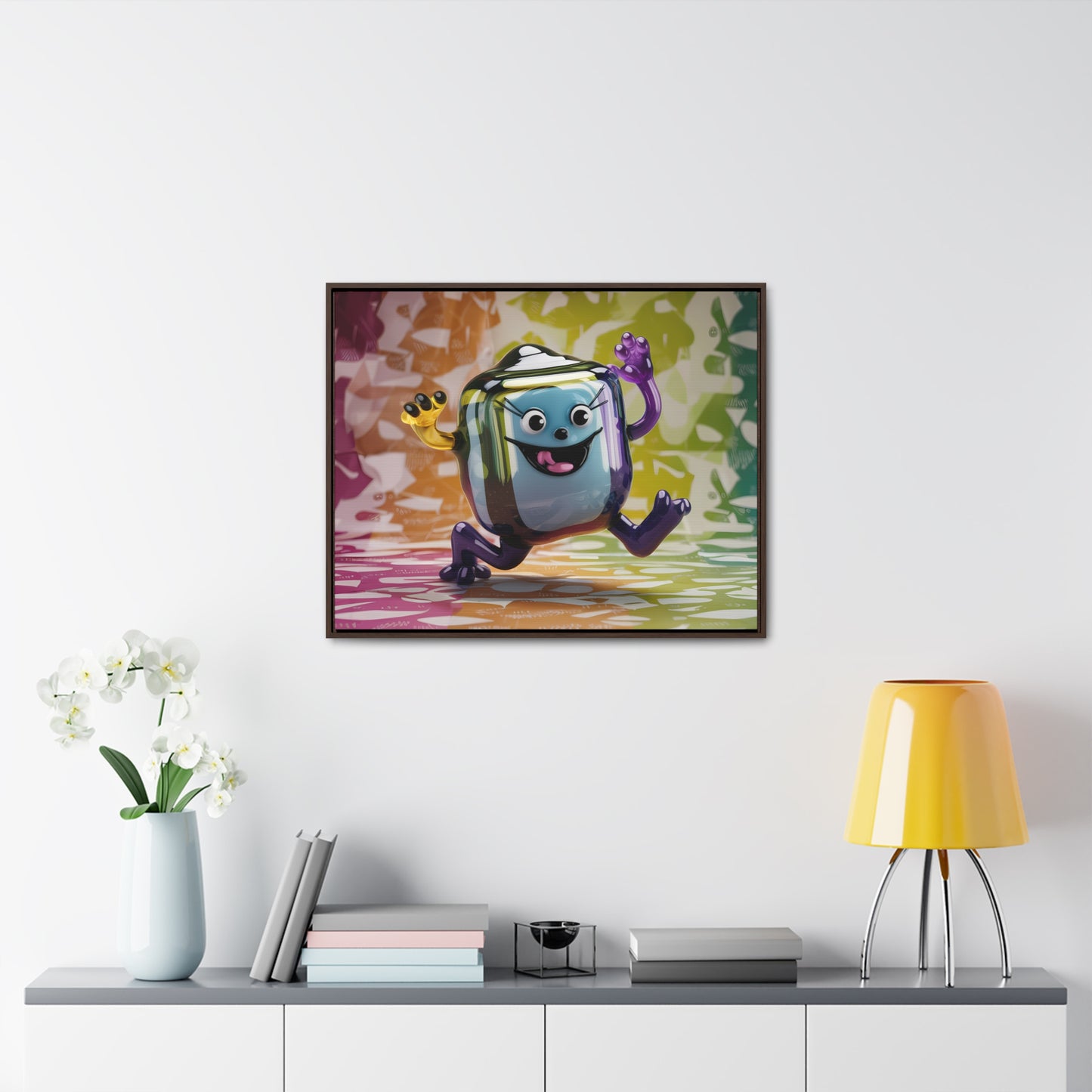 Bubbly Joy in Glass Form - Gallery Canvas Wraps, Horizontal Frame