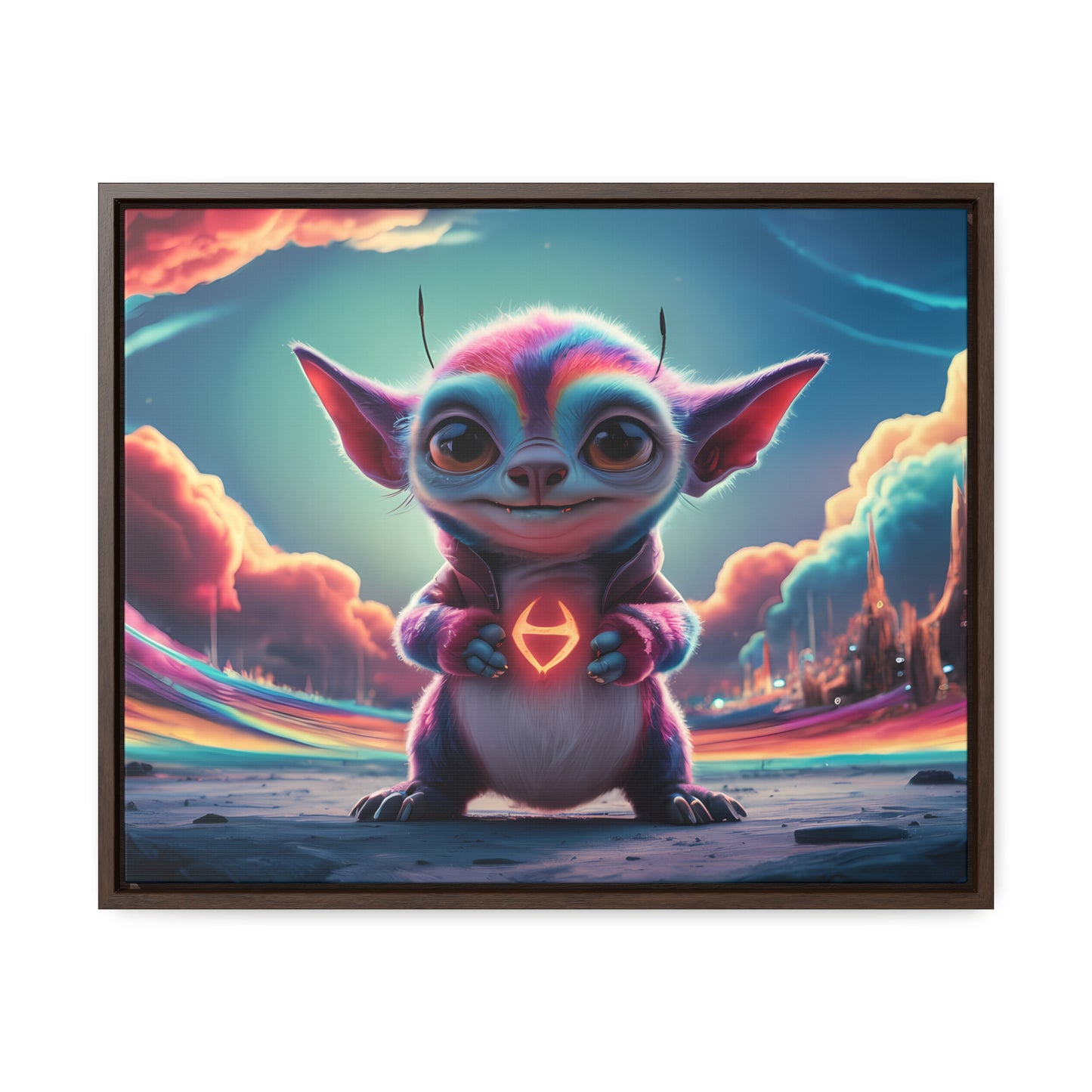 Guardian of the Cosmic Heart - Gallery Canvas Wraps, Horizontal Frame