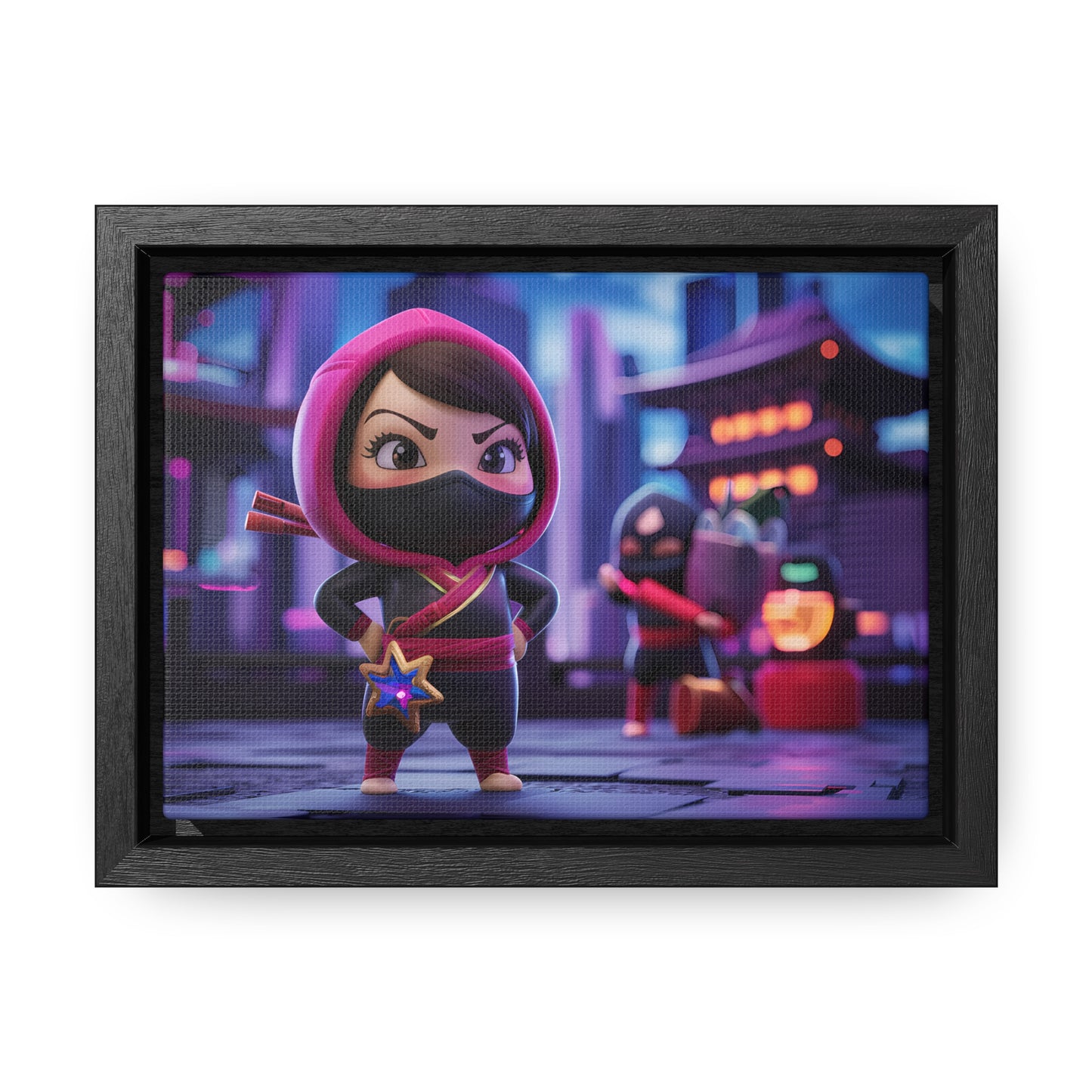 "Midnight Ninja Adventure" - Gallery Canvas Wraps, Horizontal Frame