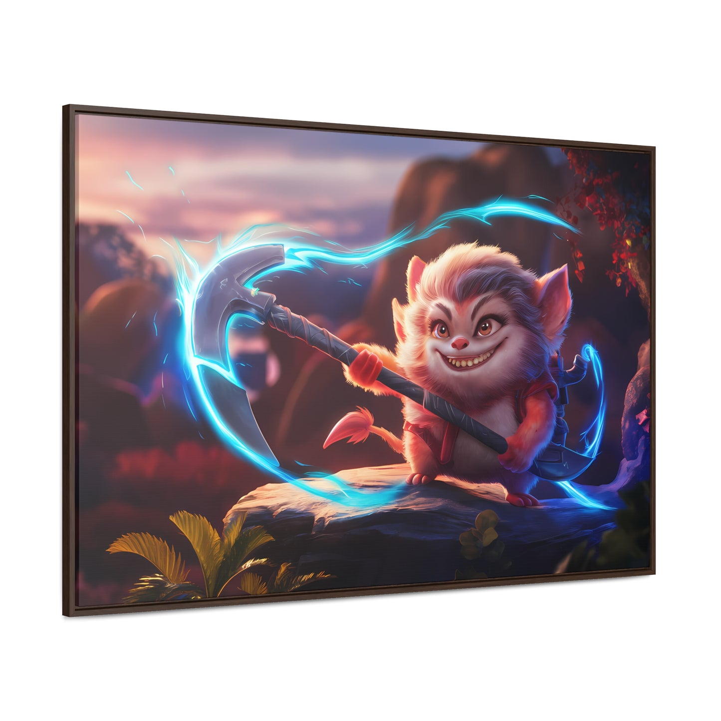 "Glowblade Guardian" - Gallery Canvas Wraps, Horizontal Frame
