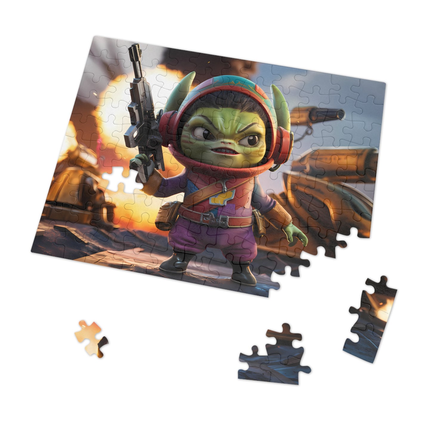 Space Commando in Action - Jigsaw Puzzle (30, 110, 252, 500,1000-Piece)