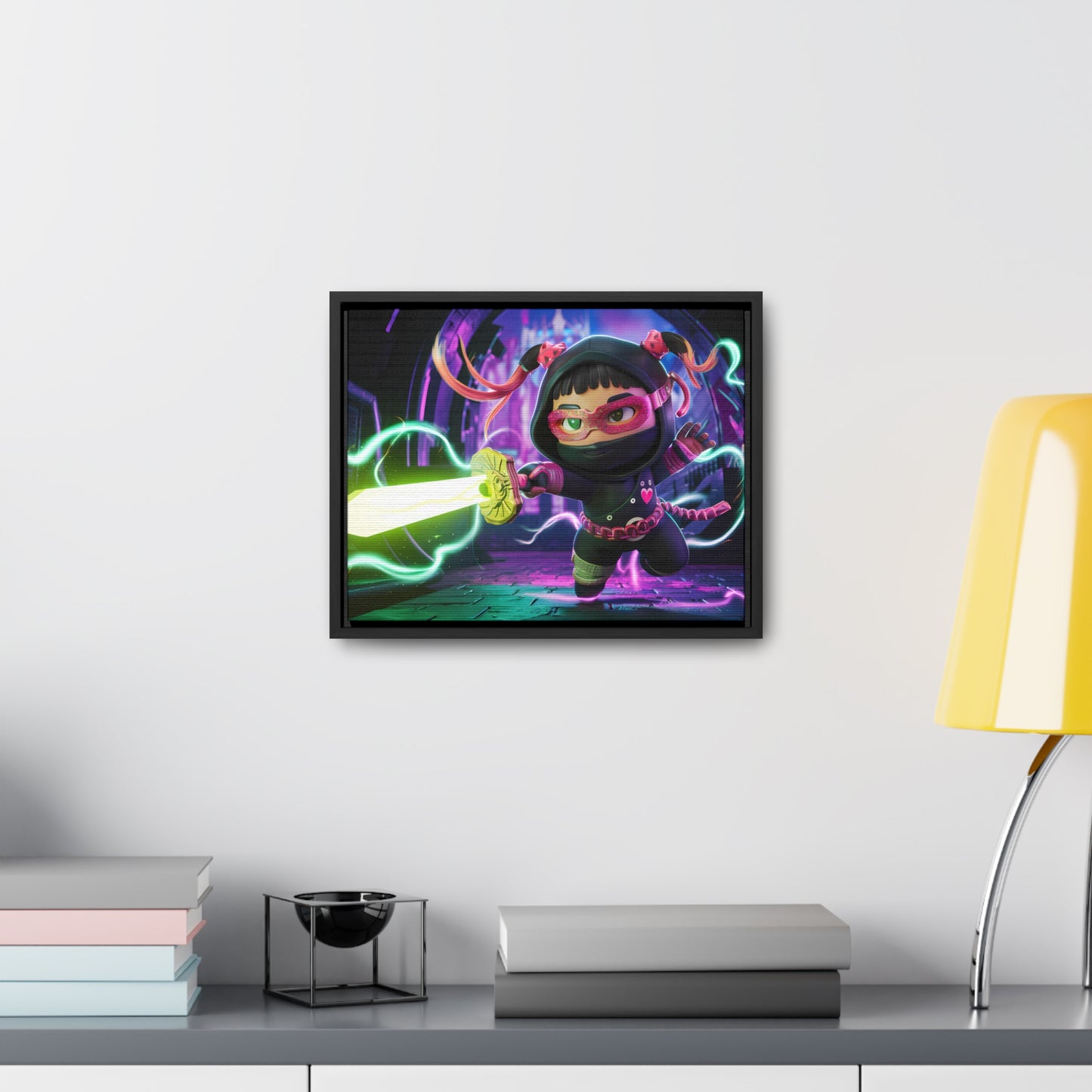 Neon Ninja Unleashed - Gallery Canvas Wraps, Horizontal Frame