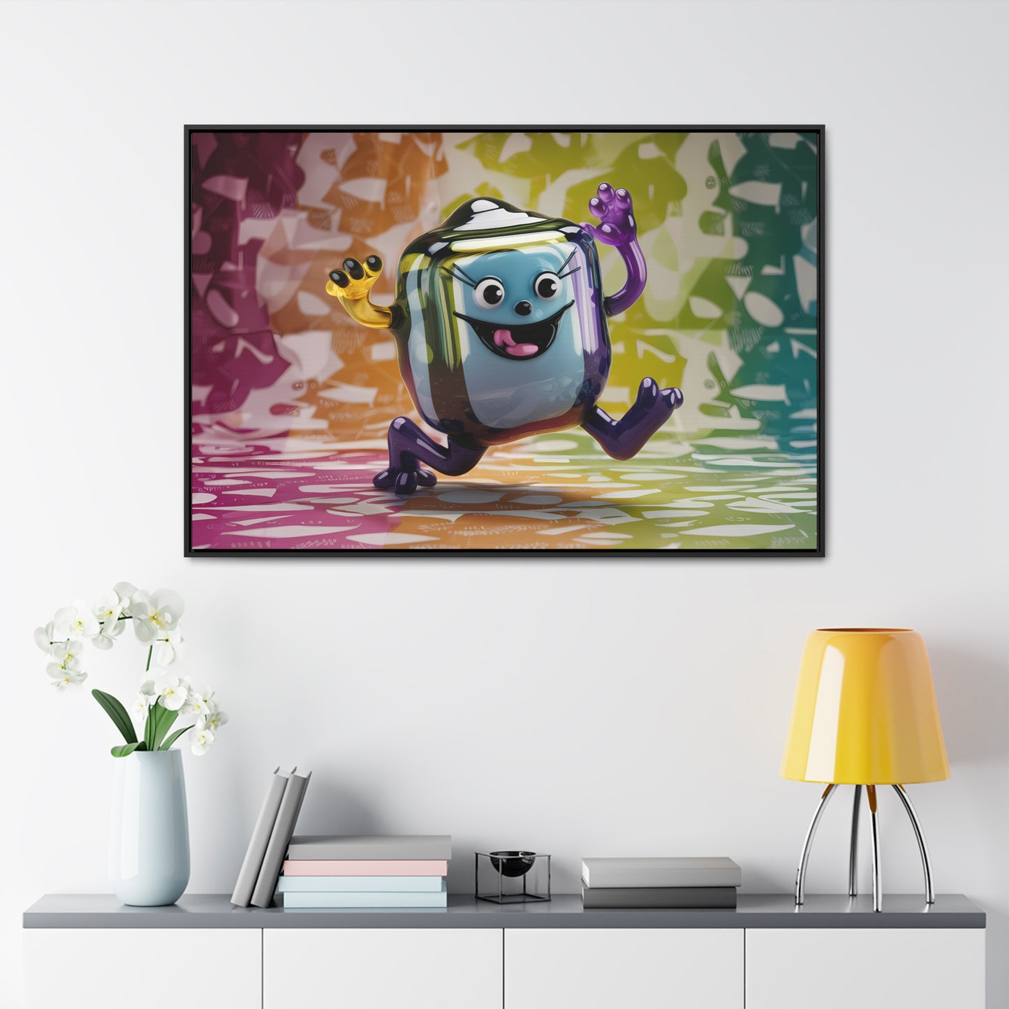 Bubbly Joy in Glass Form - Gallery Canvas Wraps, Horizontal Frame