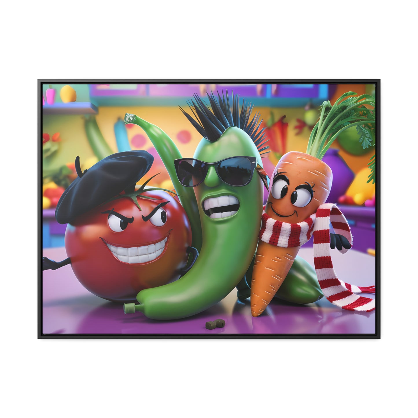 Veggie Rebels - Gallery Canvas Wraps, Horizontal Frame