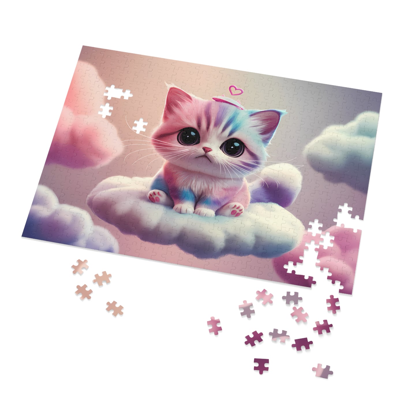 Cloud Kitty Dreams - Jigsaw Puzzle (30, 110, 252, 500,1000-Piece)