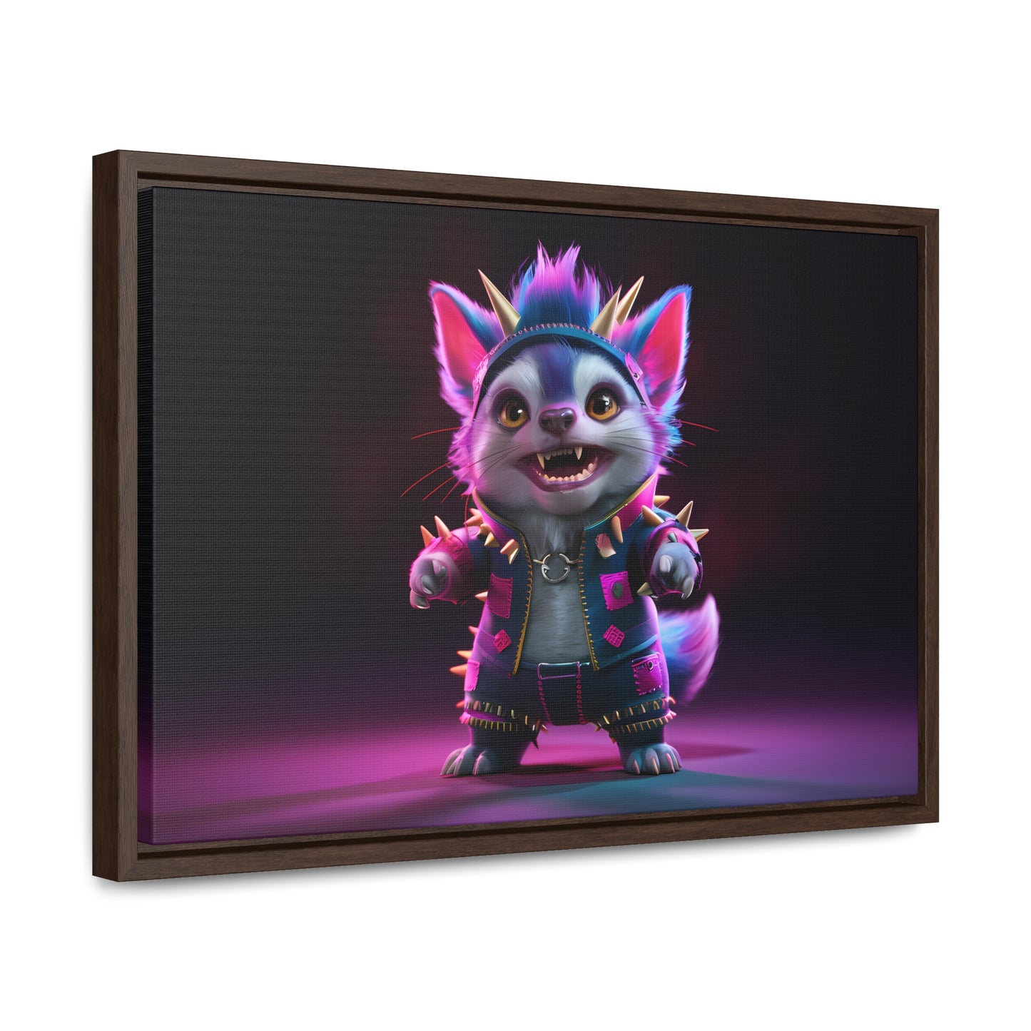 Punk Feline Fury - Gallery Canvas Wraps, Horizontal Frame