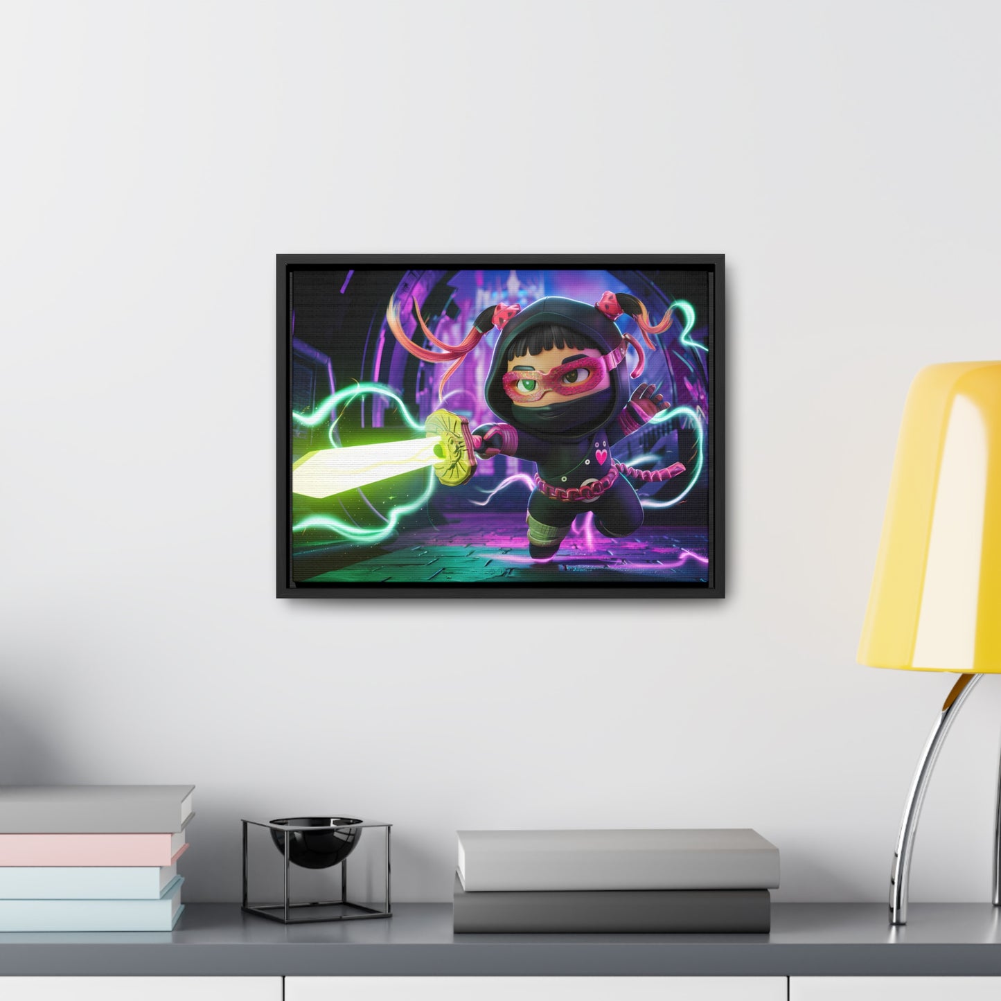 Neon Ninja Unleashed - Gallery Canvas Wraps, Horizontal Frame