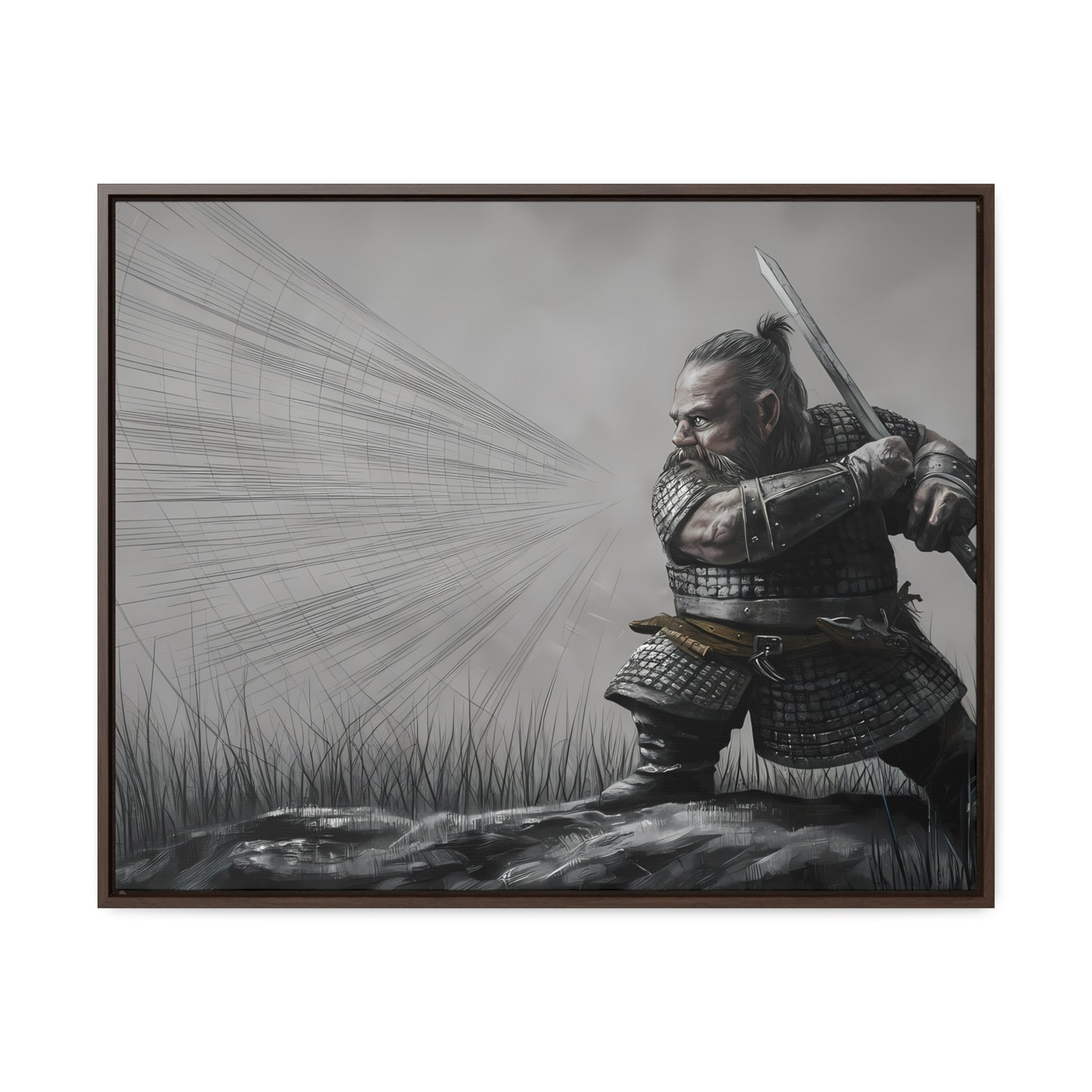 Defender of the Grey Plains - Gallery Canvas Wraps, Horizontal Frame