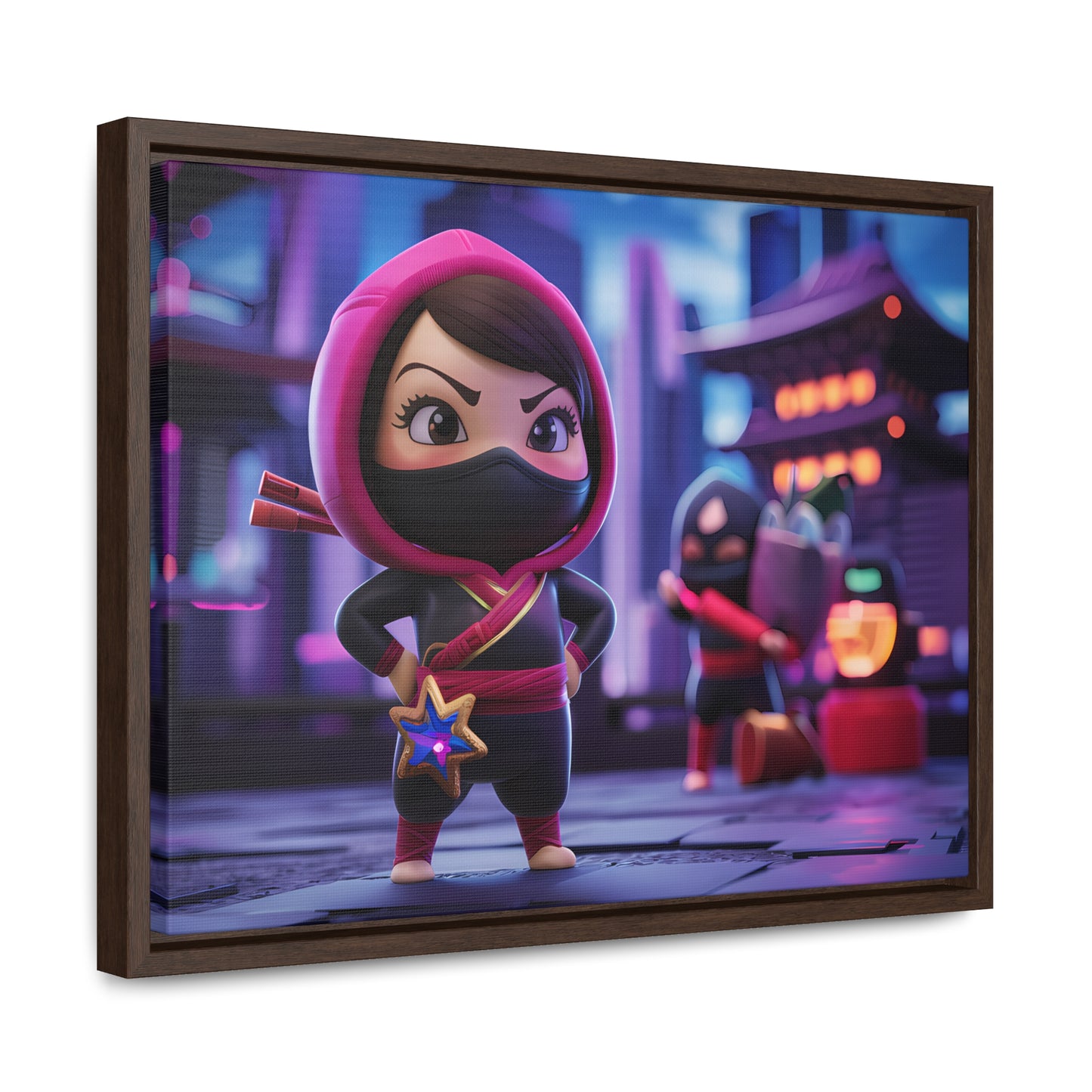 "Midnight Ninja Adventure" - Gallery Canvas Wraps, Horizontal Frame