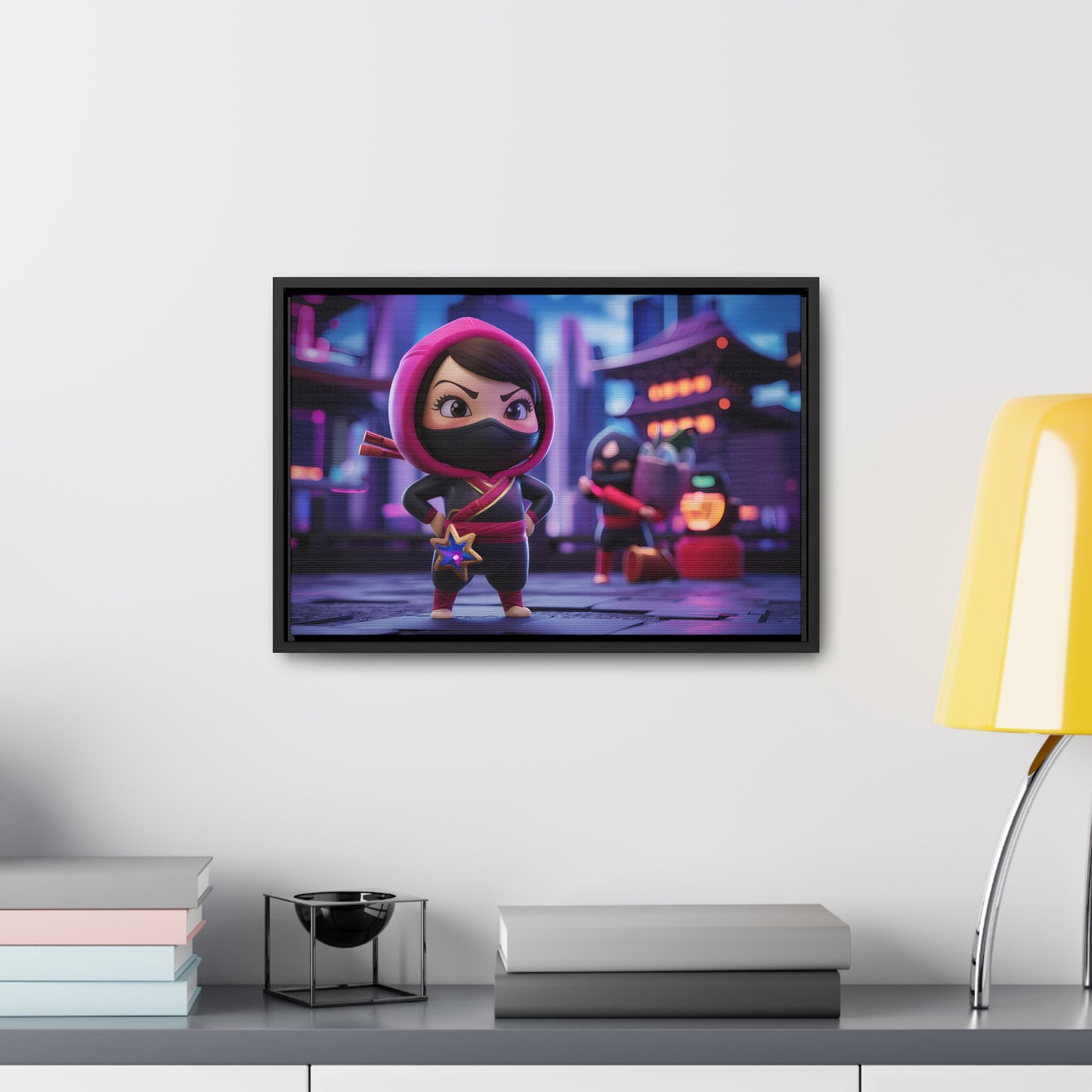 "Midnight Ninja Adventure" - Gallery Canvas Wraps, Horizontal Frame