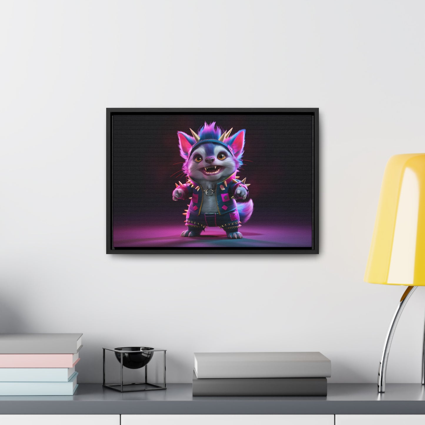Punk Feline Fury - Gallery Canvas Wraps, Horizontal Frame