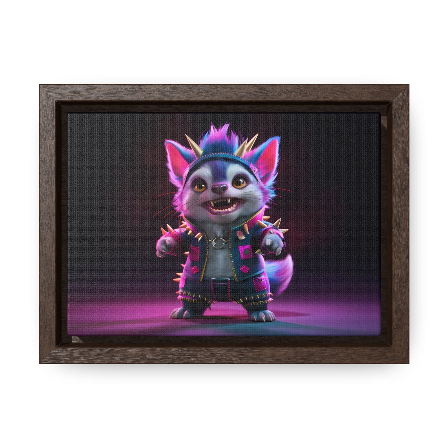 Punk Feline Fury - Gallery Canvas Wraps, Horizontal Frame