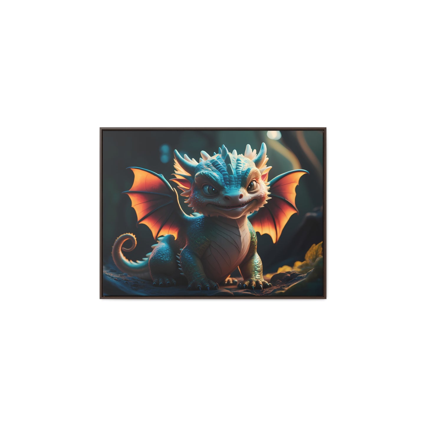 "Forest Guardian Hatchling" - Gallery Canvas Wraps, Horizontal Frame
