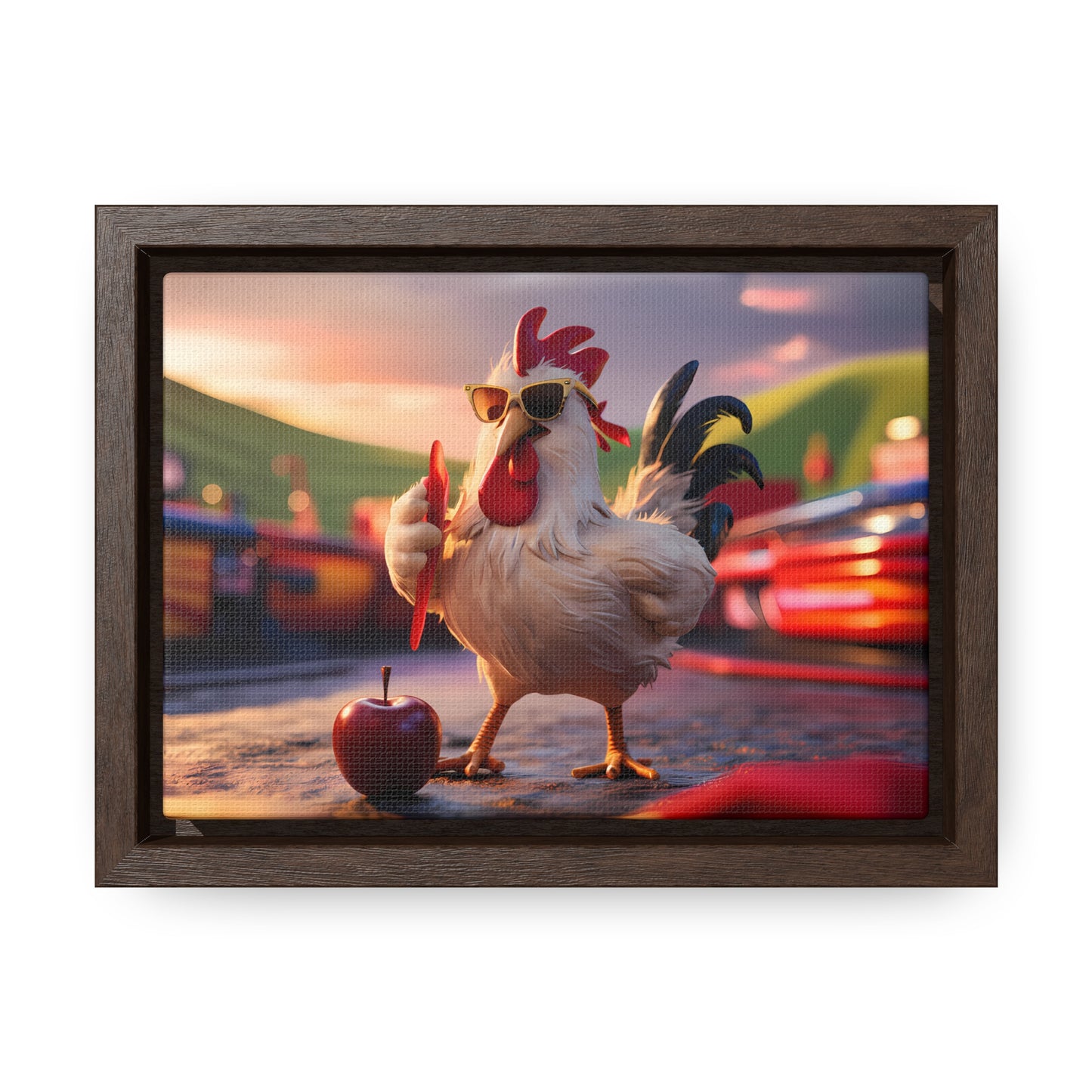 Cool Rooster at the Carnival - Gallery Canvas Wraps, Horizontal Frame