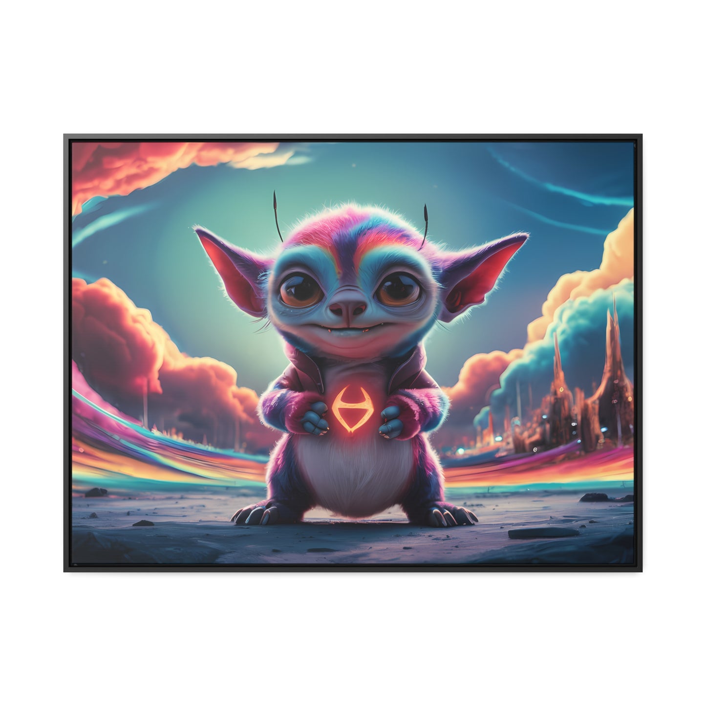 Guardian of the Cosmic Heart - Gallery Canvas Wraps, Horizontal Frame