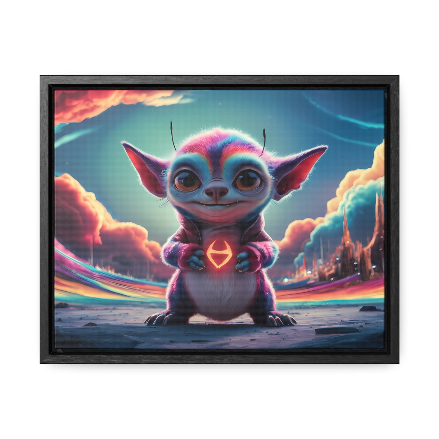 Guardian of the Cosmic Heart - Gallery Canvas Wraps, Horizontal Frame