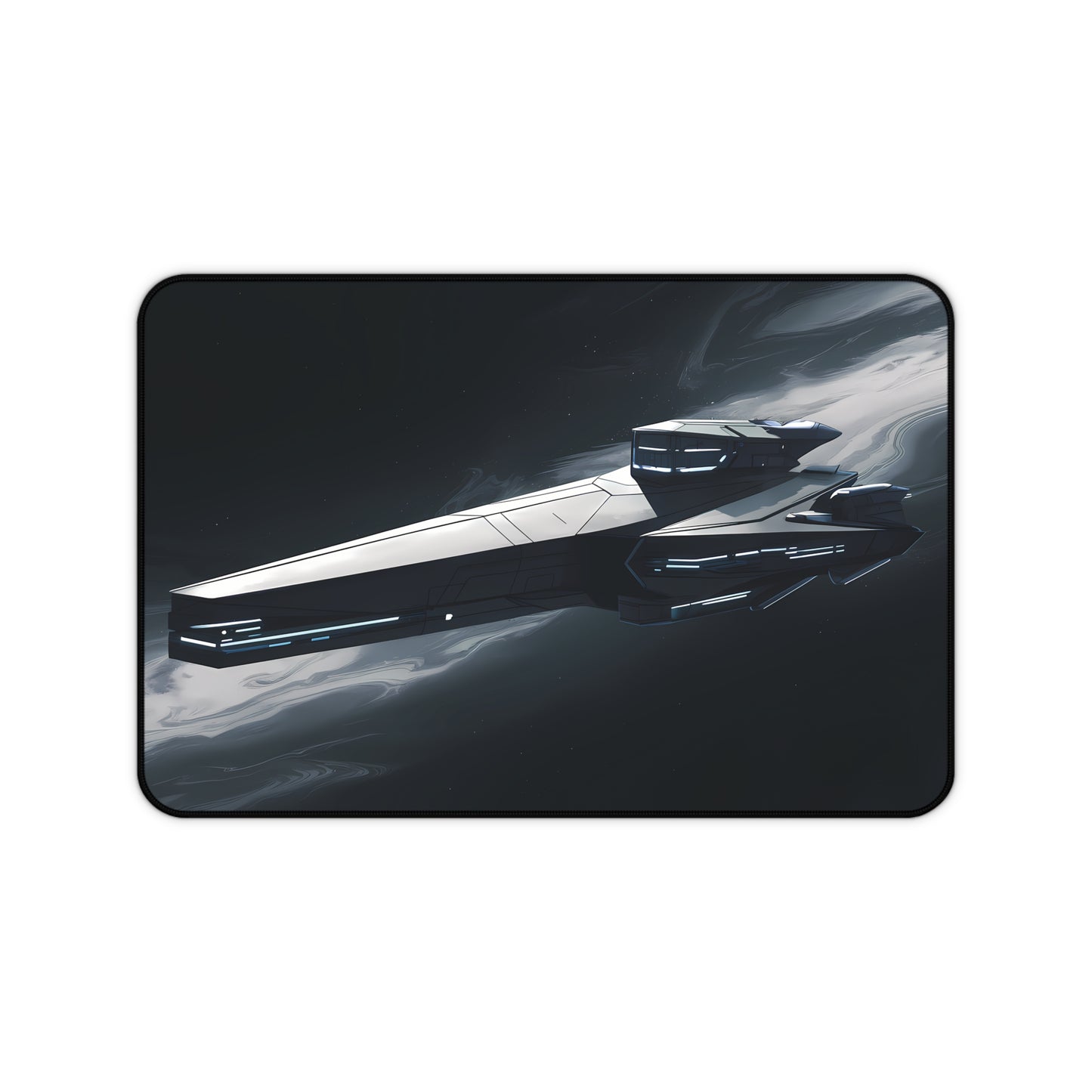 Gray Space Ship - Desk Mat