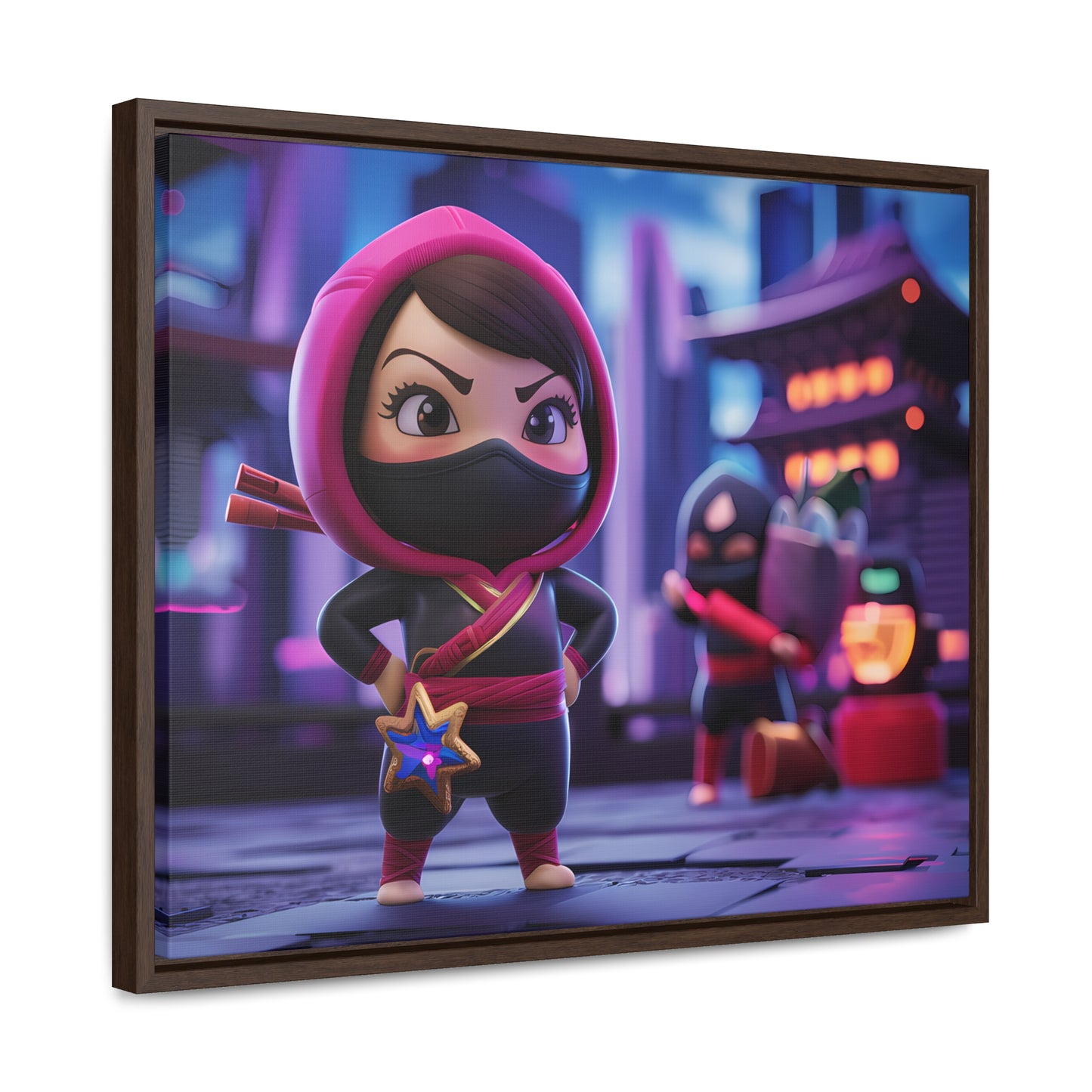 "Midnight Ninja Adventure" - Gallery Canvas Wraps, Horizontal Frame