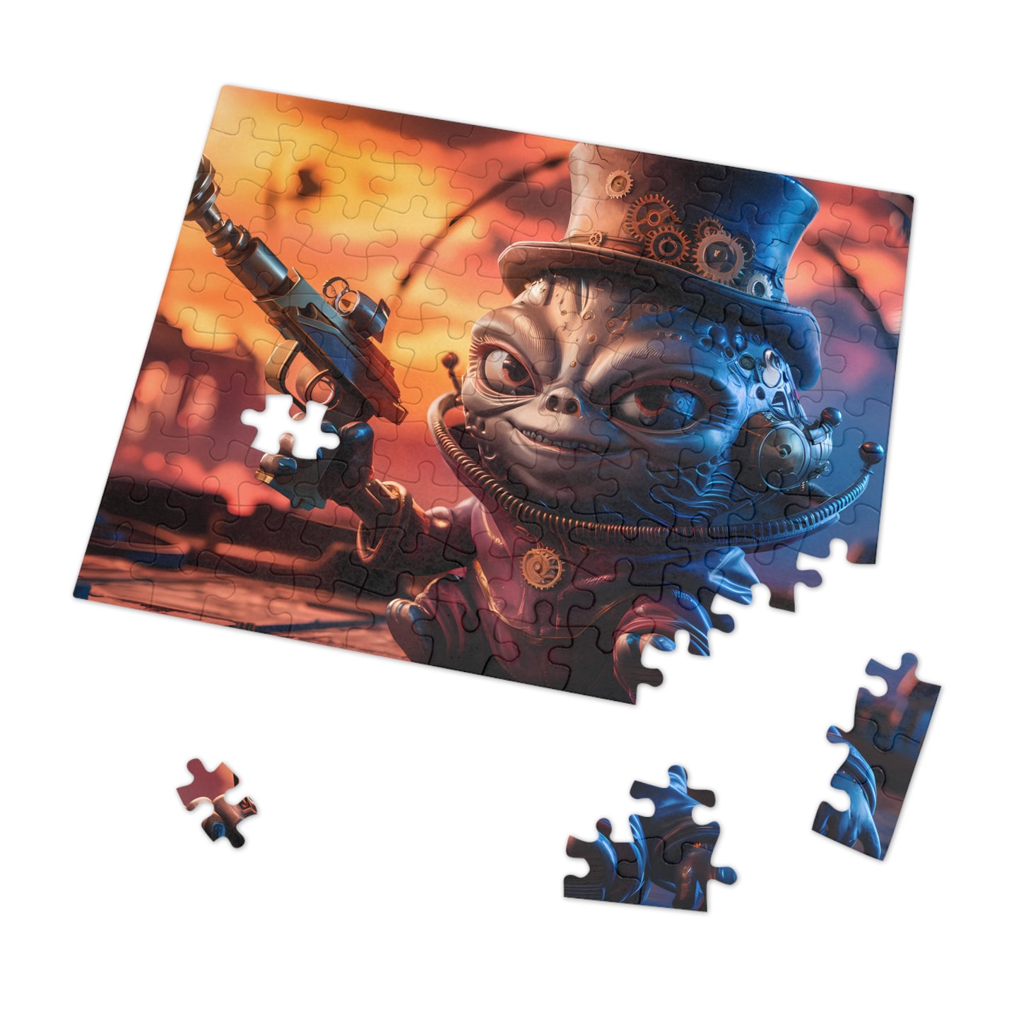 Alien Steampunk Showdown - Jigsaw Puzzle (30, 110, 252, 500,1000-Piece)