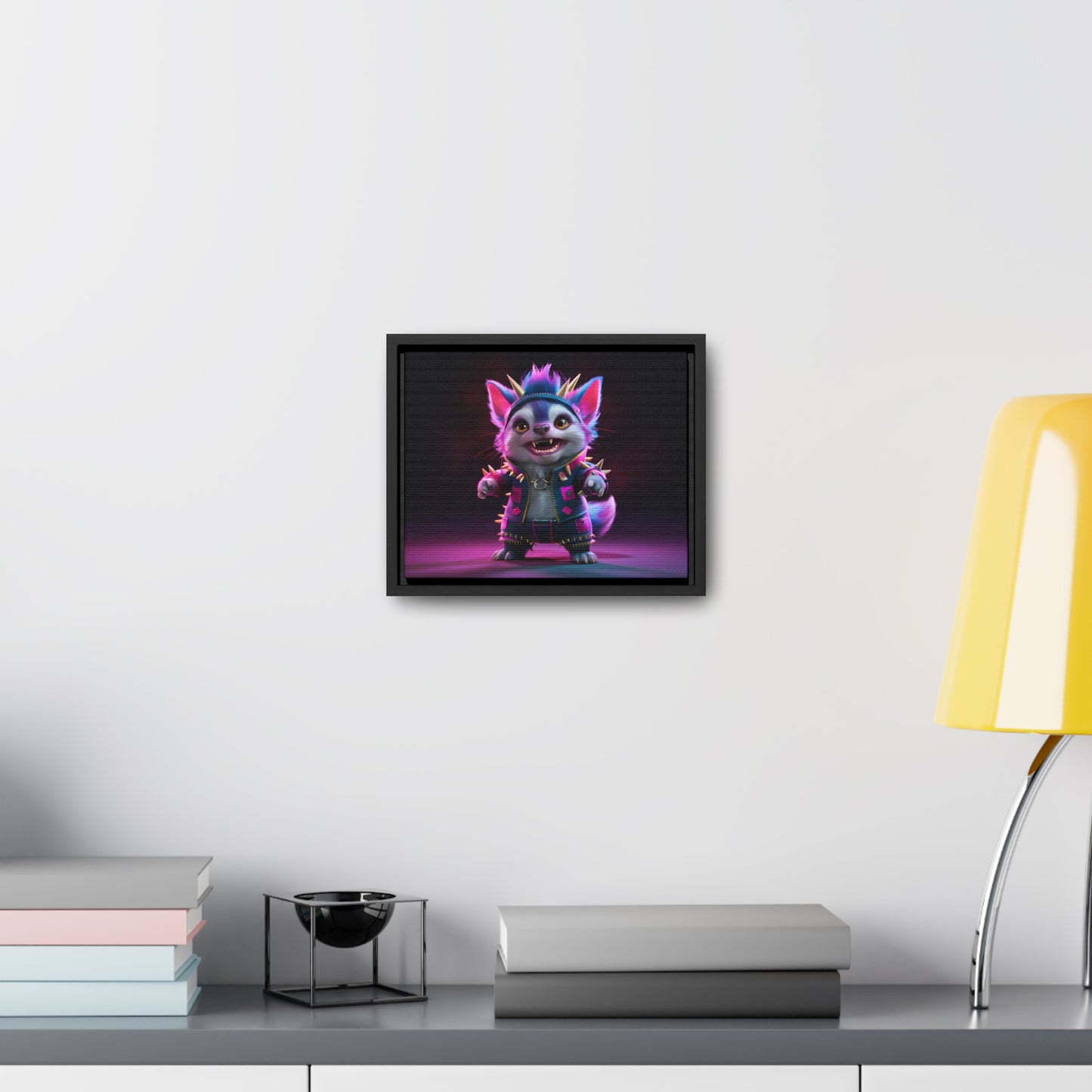 Punk Feline Fury - Gallery Canvas Wraps, Horizontal Frame