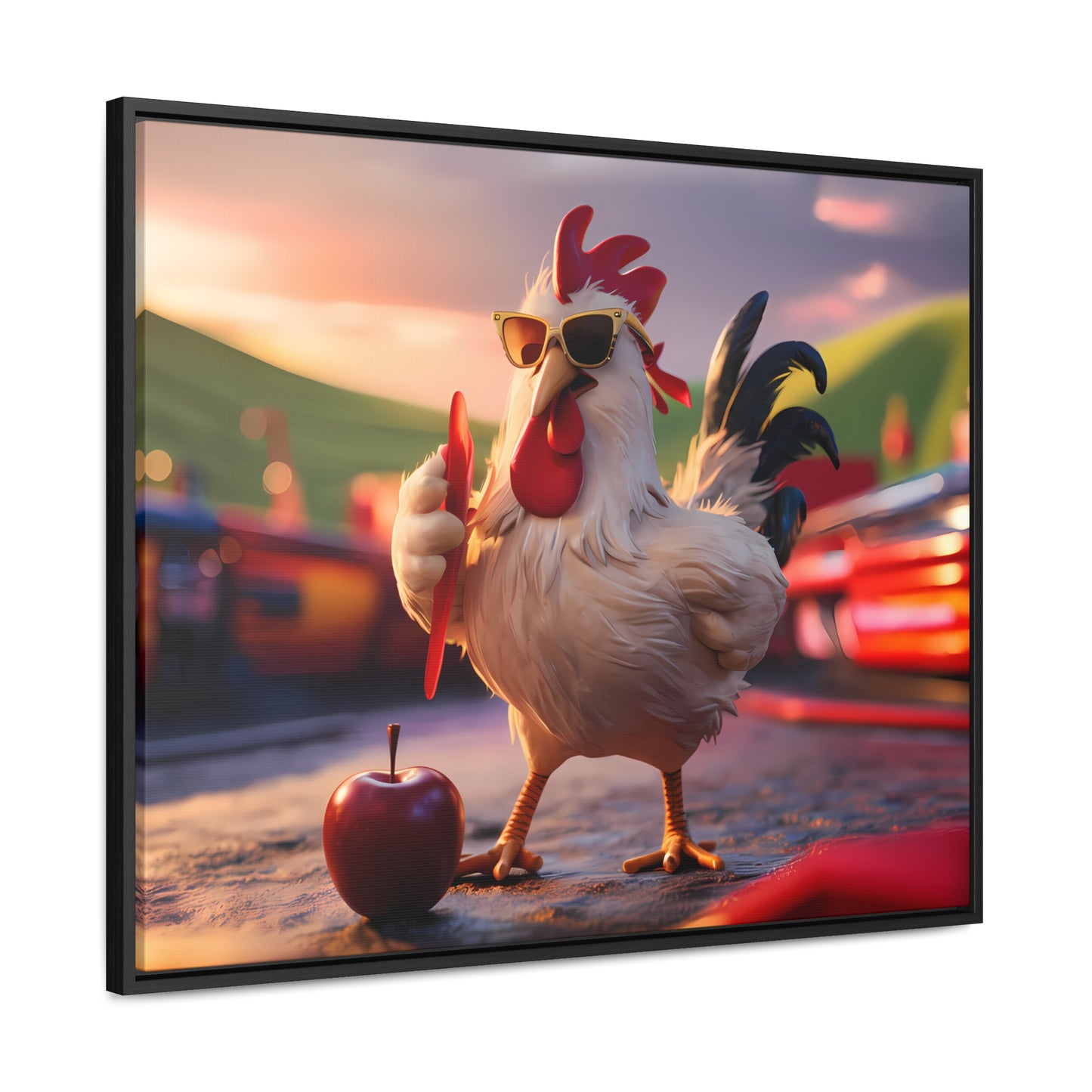 Cool Rooster at the Carnival - Gallery Canvas Wraps, Horizontal Frame