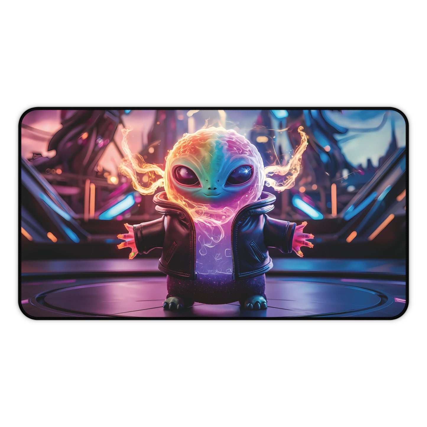 Cute glowing energy Alien - Desk Mat
