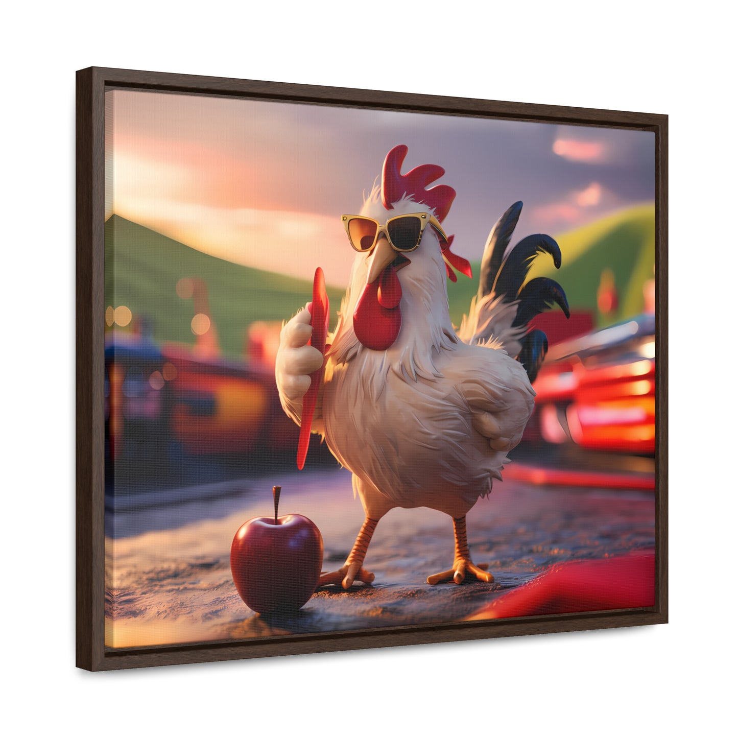 Cool Rooster at the Carnival - Gallery Canvas Wraps, Horizontal Frame