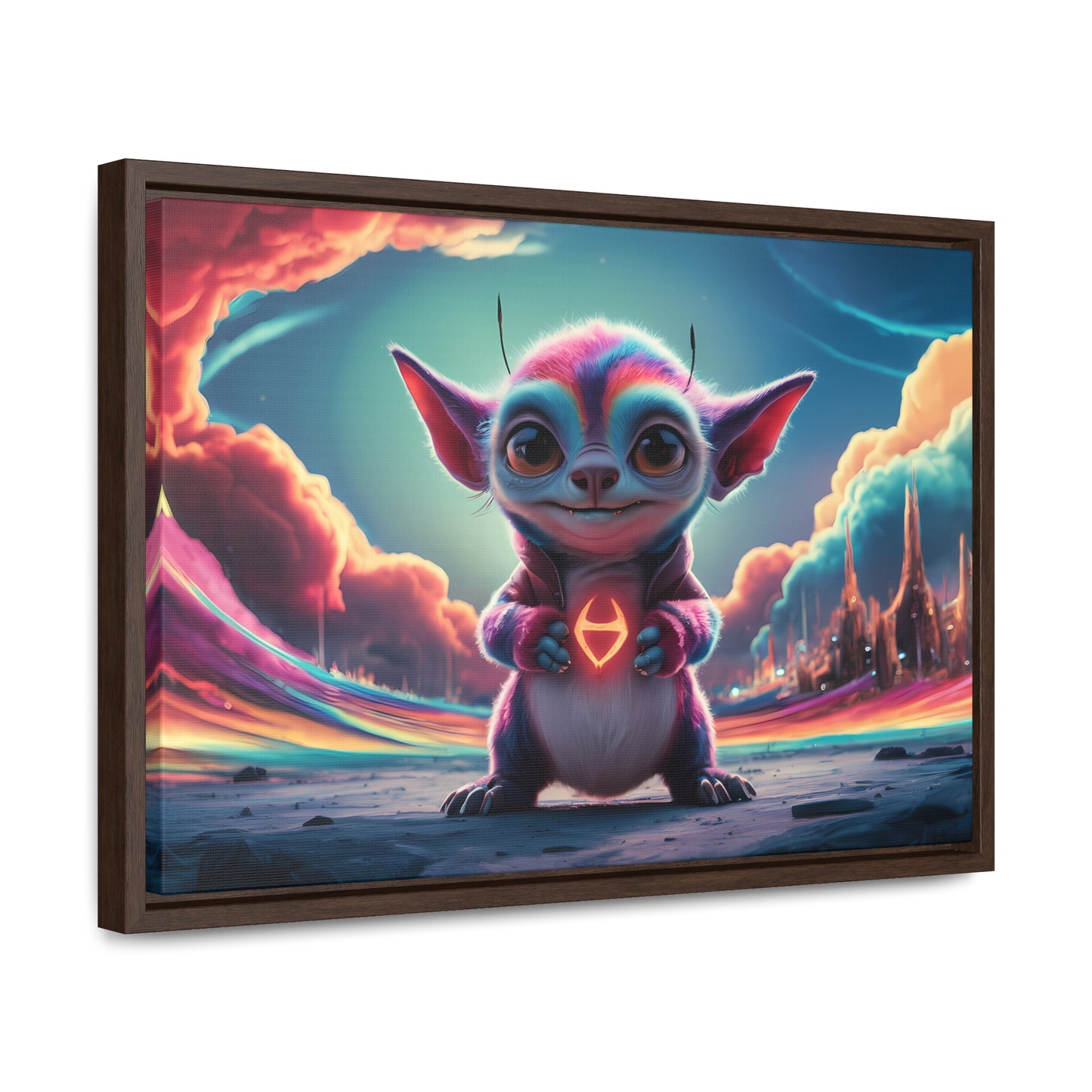Guardian of the Cosmic Heart - Gallery Canvas Wraps, Horizontal Frame