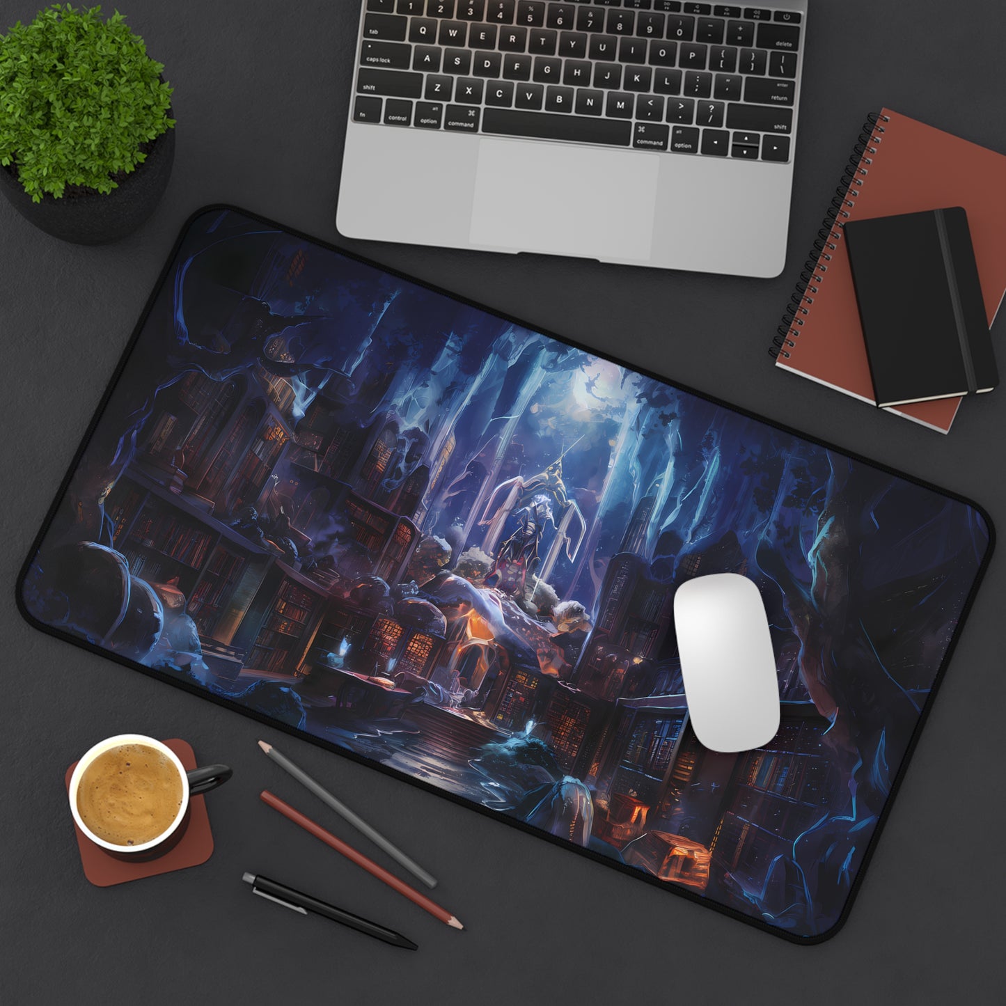 Sanctuary of the Eternal Library - Desk Mat
