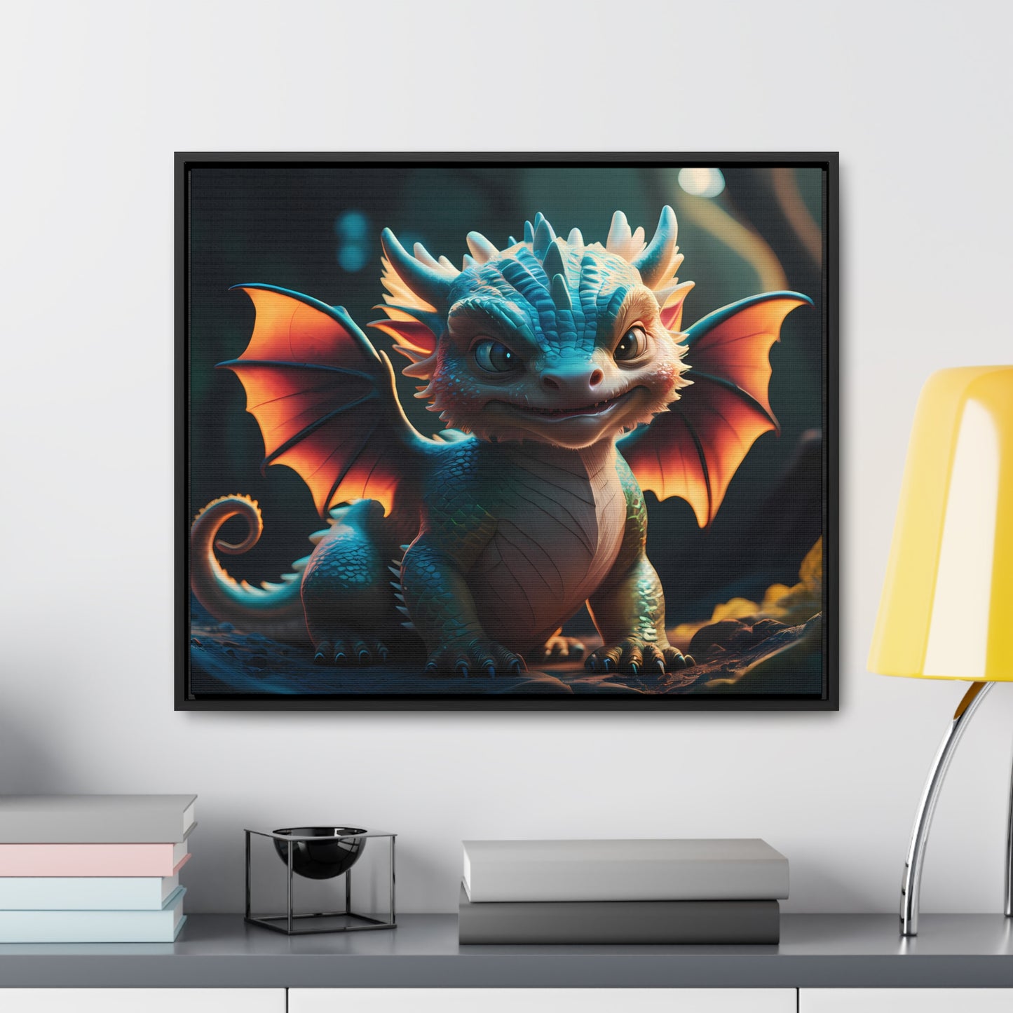 "Forest Guardian Hatchling" - Gallery Canvas Wraps, Horizontal Frame